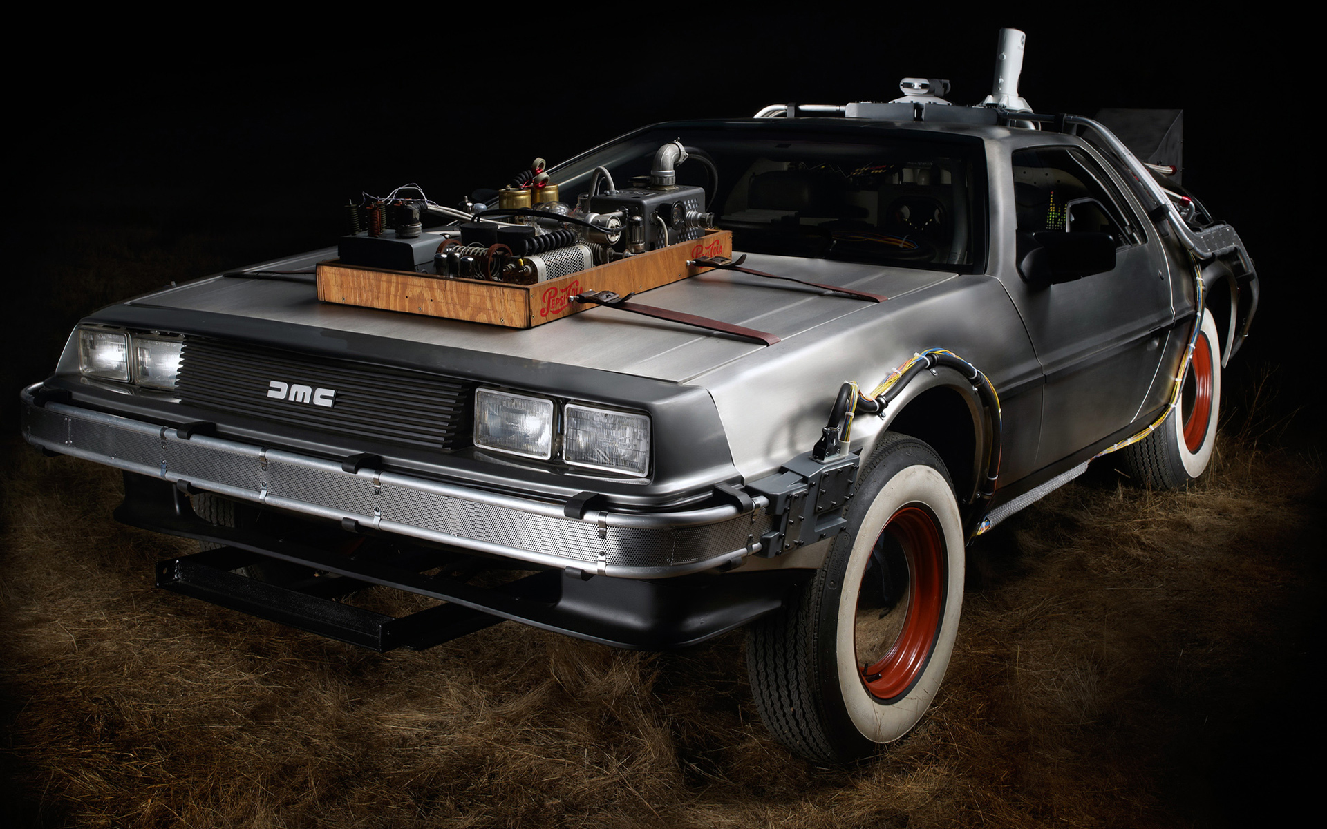 DeLorean Back To The Future Time Machine Vehicle Car Silver Cars Movies 1920x1200