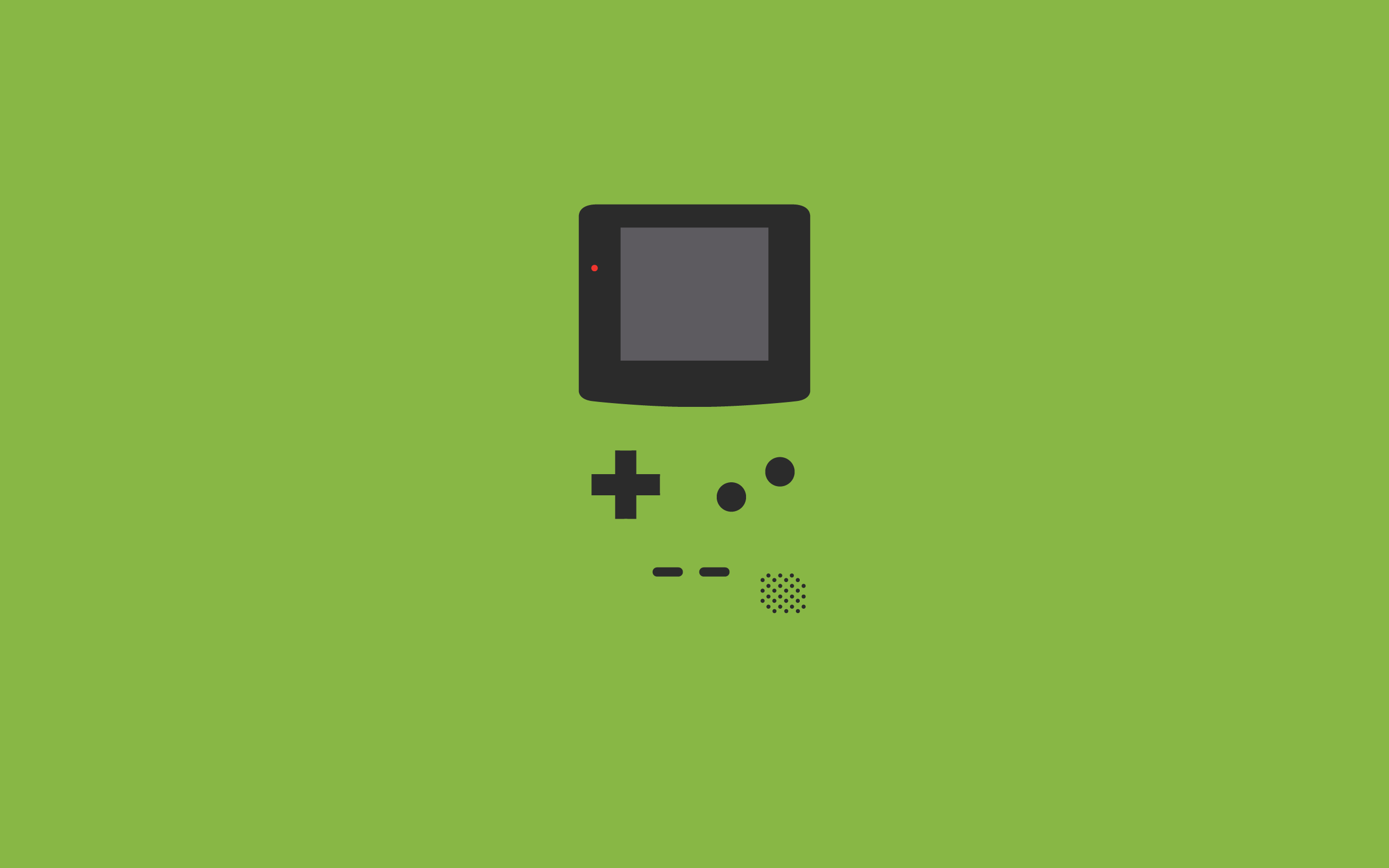 Minimalism GameBoy Color Video Games Video Game Art Green Background Simple Background Green 2560x1600