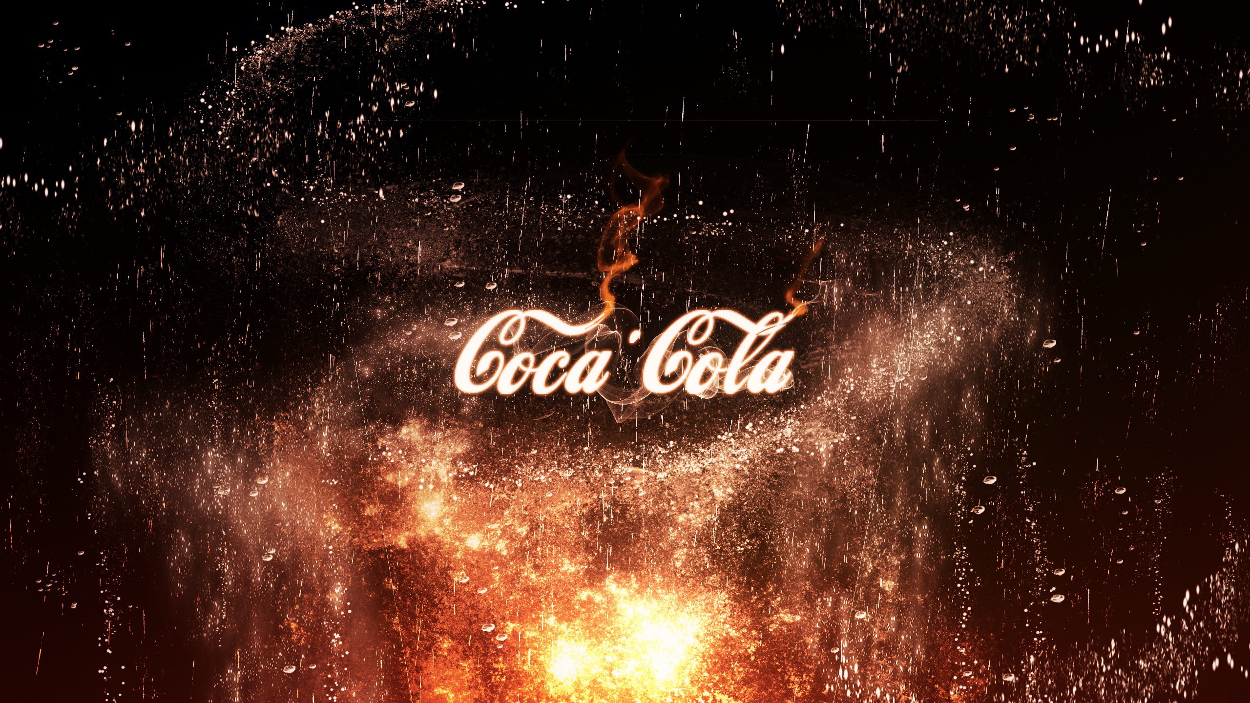 Logo Company Coca Cola Digital Art 2560x1440
