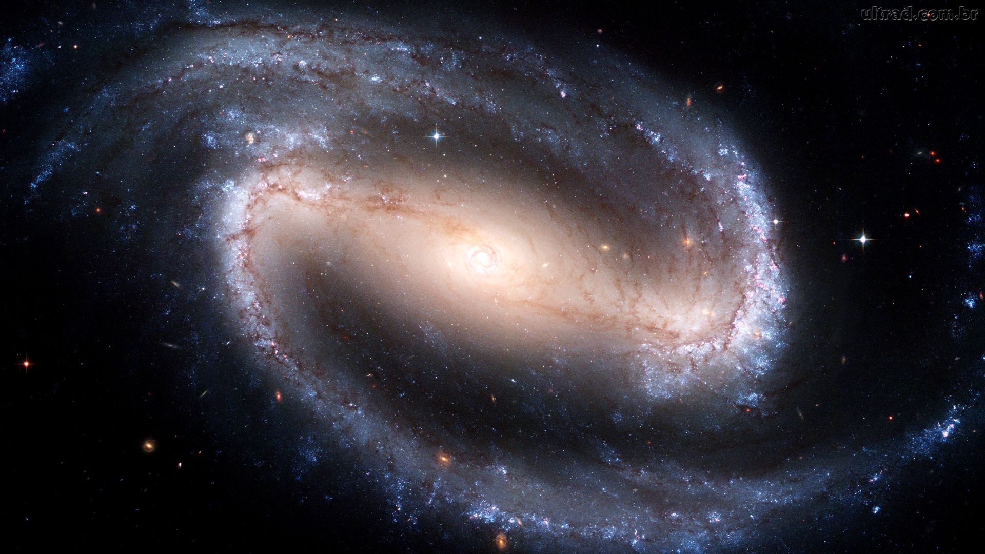 Galaxy Spiral Galaxy Space NGC 1300 1920x1080