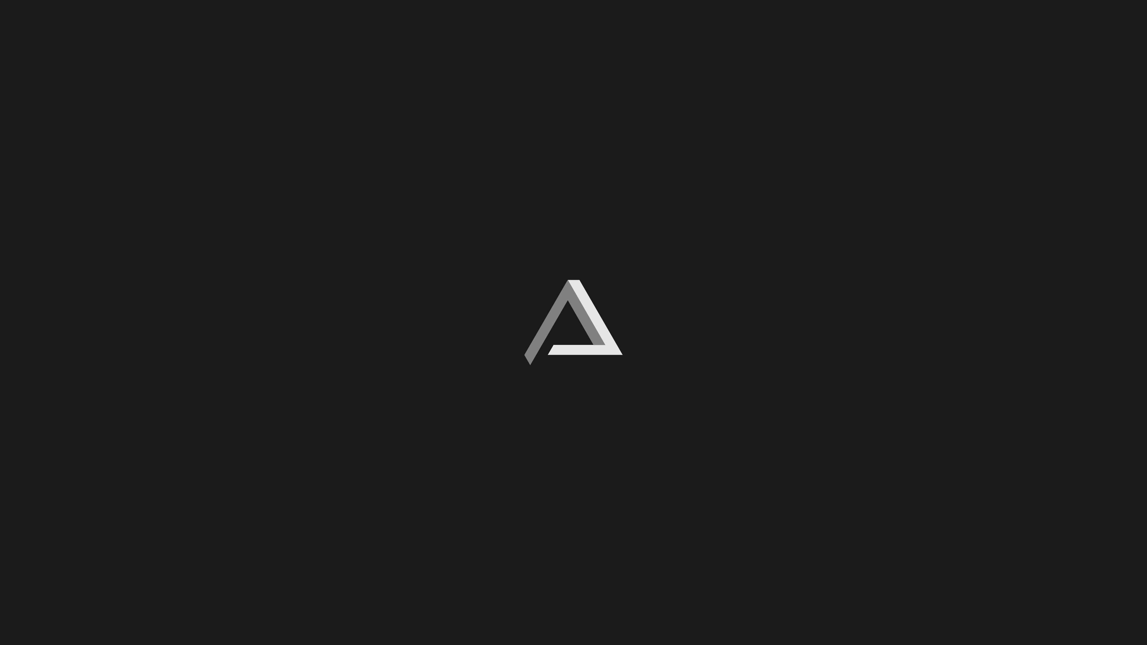 Geometry Minimalism Penrose Triangle Digital Art Artwork Monochrome Dark 3840x2160