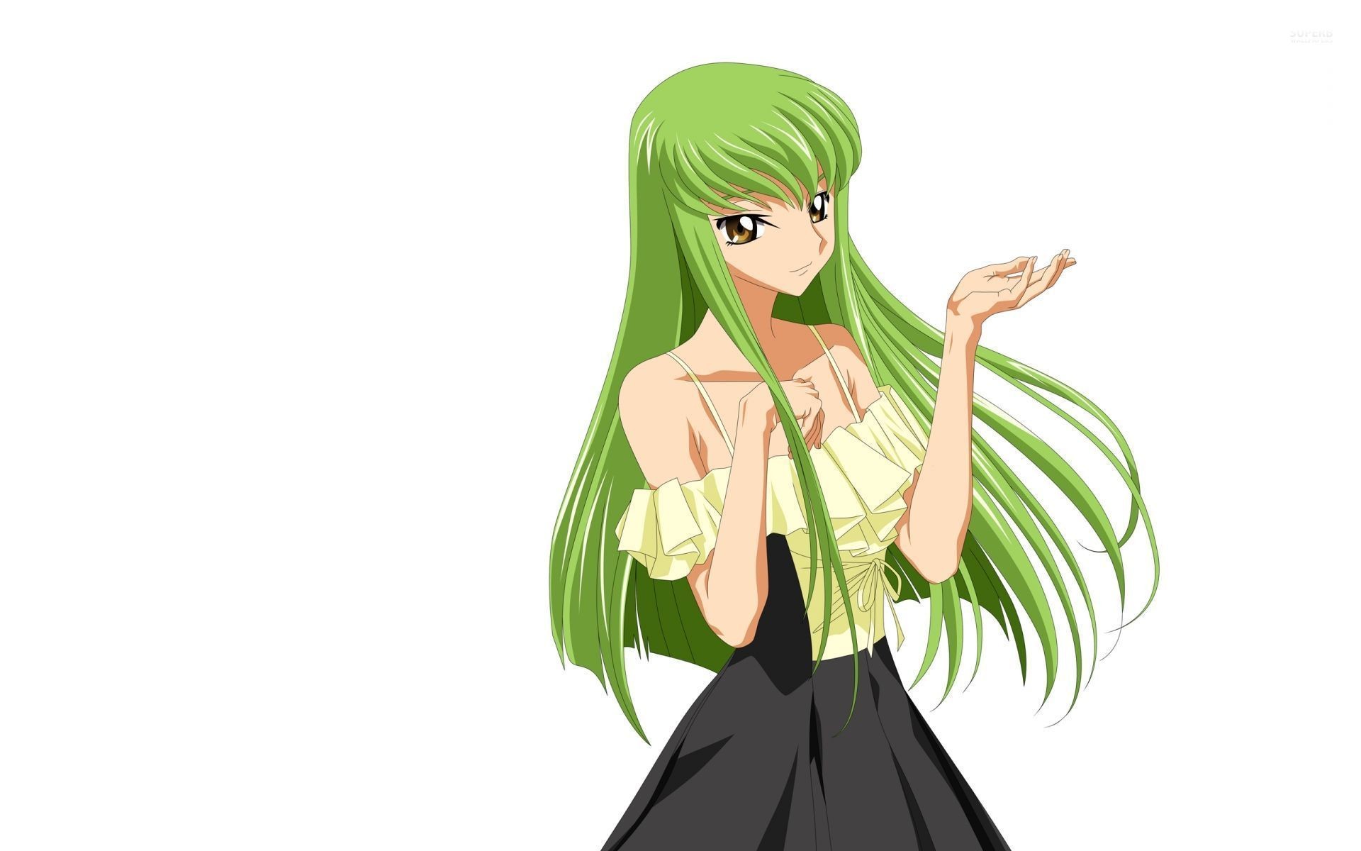 Code Geass Anime Anime Girls Long Hair Green Hair C C Wallpaper Resolution 1920x1200 Id