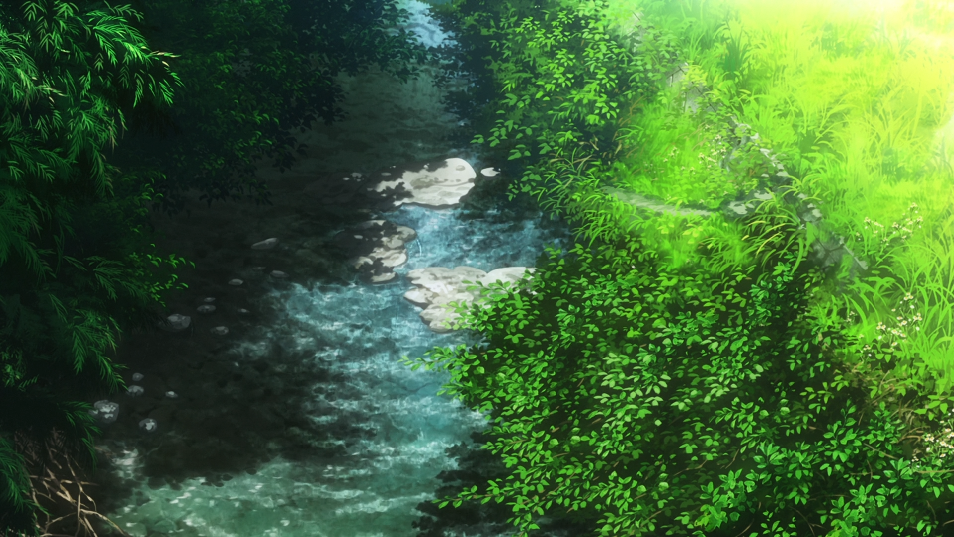 Painting of lake, anime, nature, trees, river HD wallpaper | Wallpaper Flare
