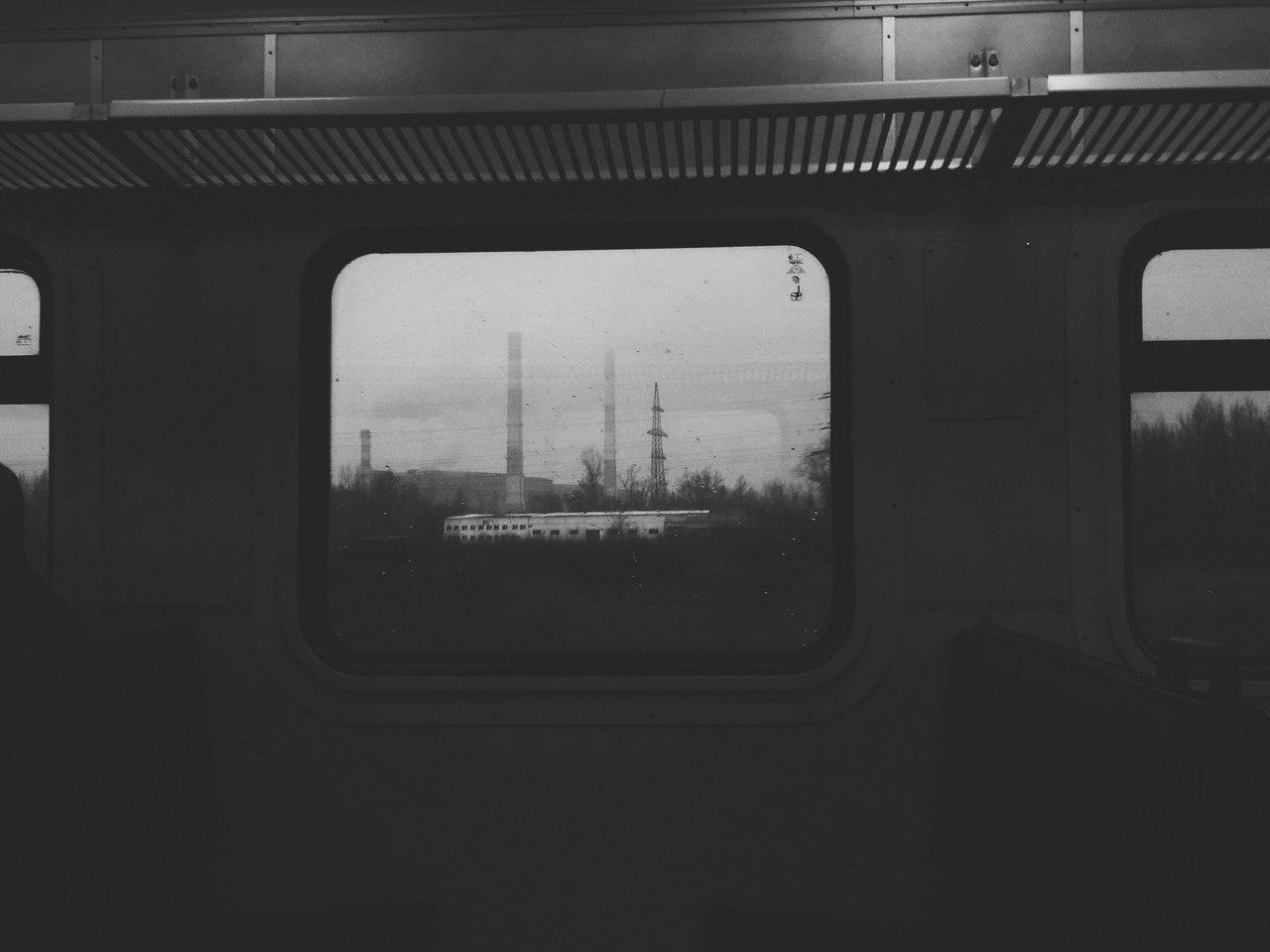 Train Monochrome Mist Loneliness Russia Transport Faded 1280x960