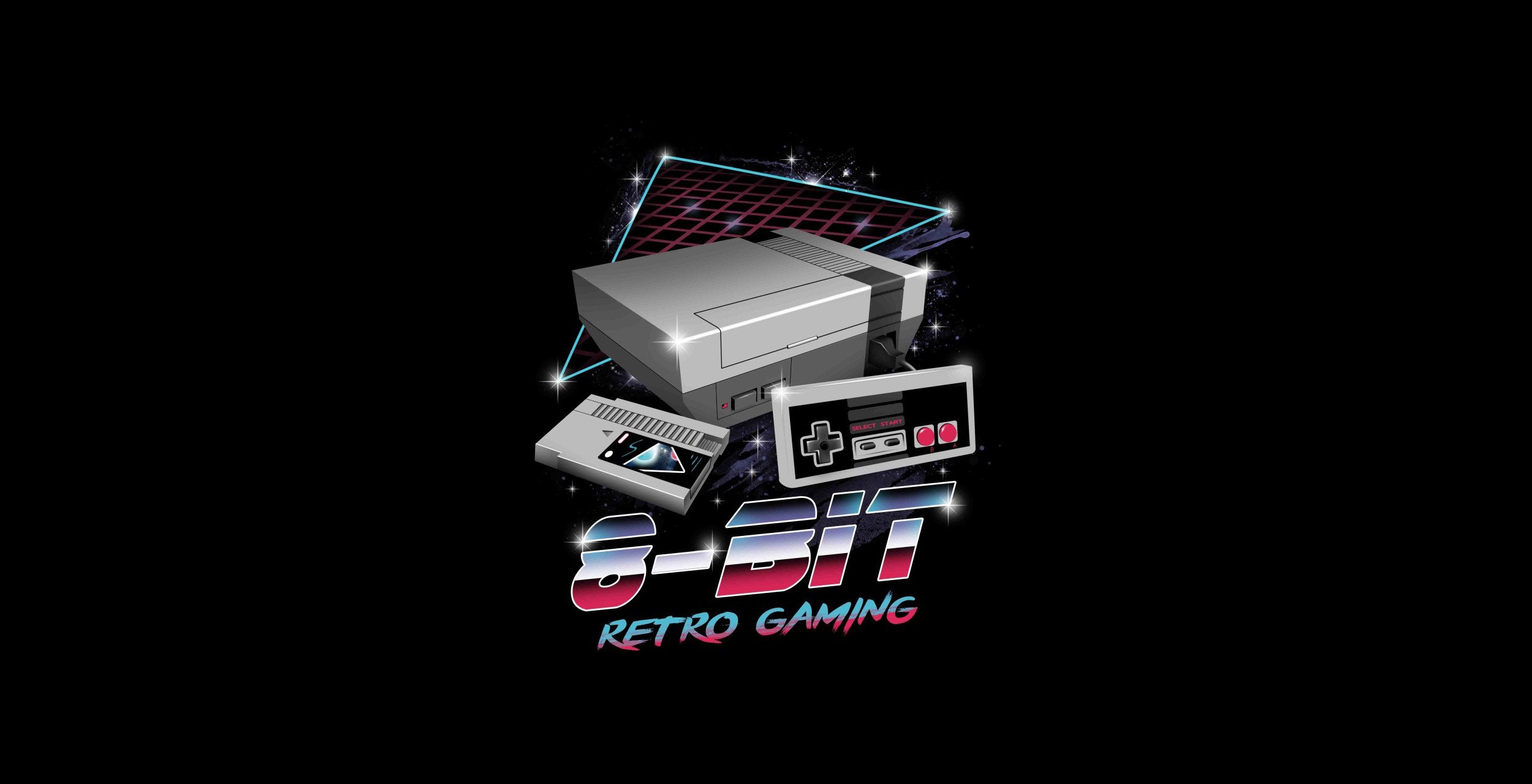 Minimalism Simple Background Retro Games Nintendo Nintendo Entertainment System Consoles 2500x1280