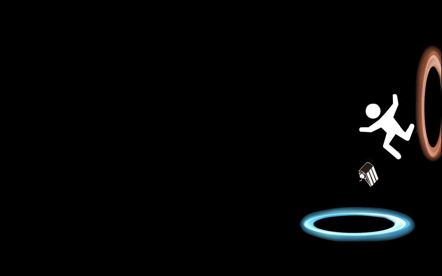 Portal Game Piece Of Cake Video Game Art Cake Simple Background Video Games 1440x900