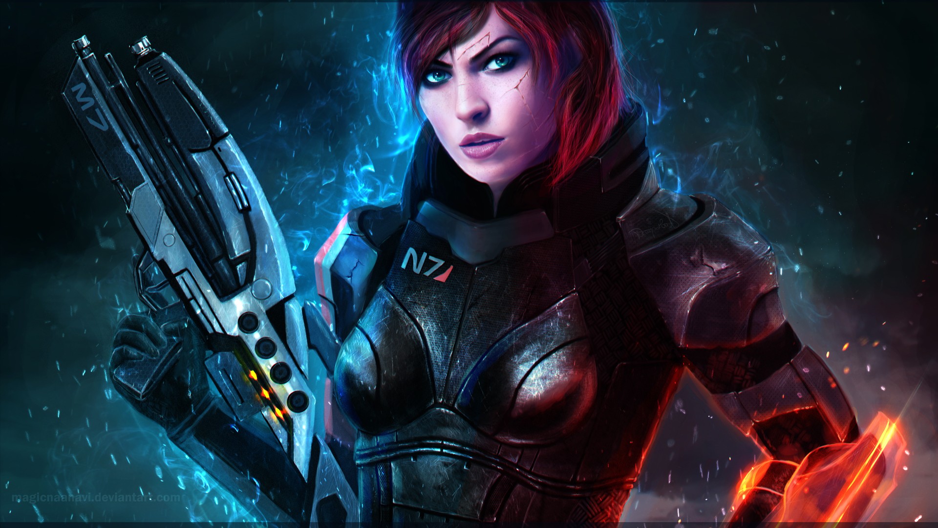 Mass Effect Commander Shepard Jane Shepard Bioware 1920x1080