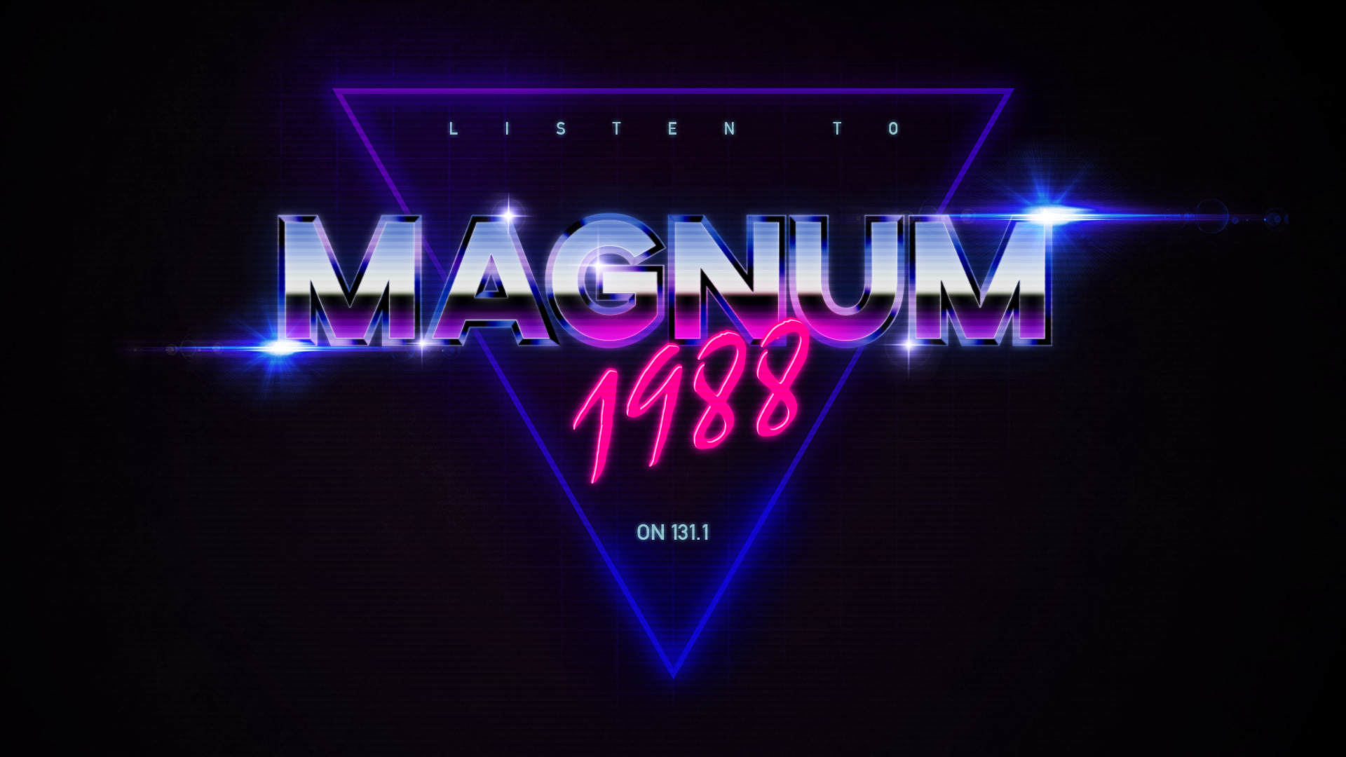 Synthwave 1980s Black Background Neon 1988 Year 1920x1080