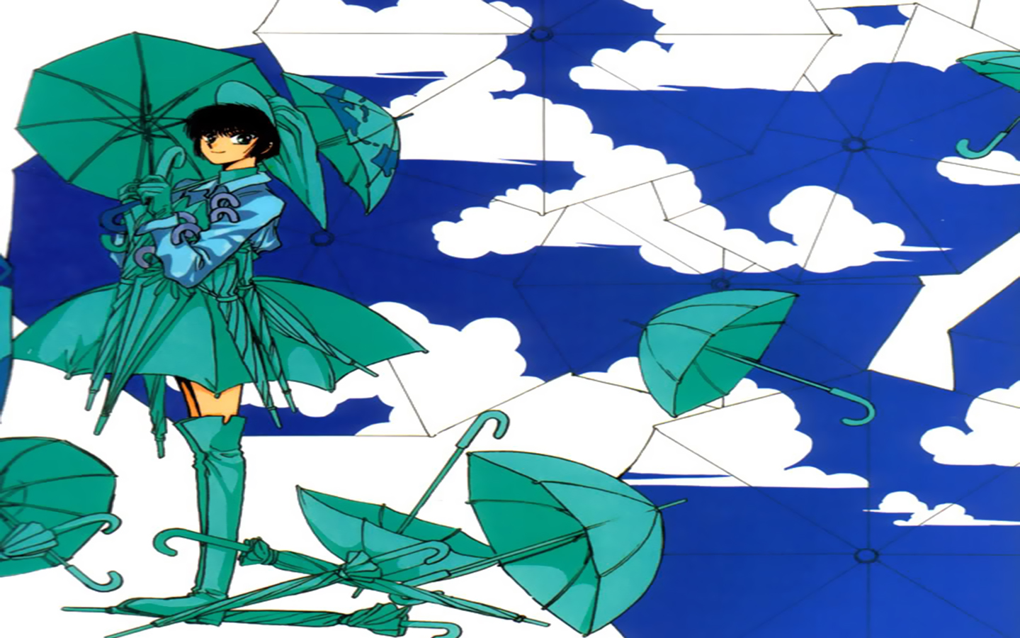 CLAMP Tokyo Babylon Umbrella Anime Girls Anime 1440x900