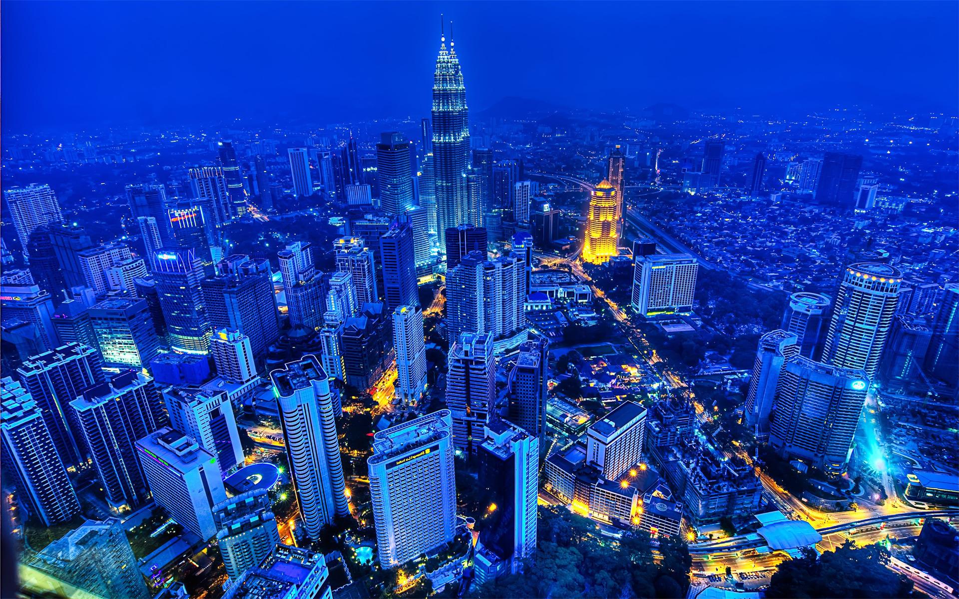 Kuala Lumpur Malaysia Petronas Towers City Cityscape Night Skyscraper 1920x1200