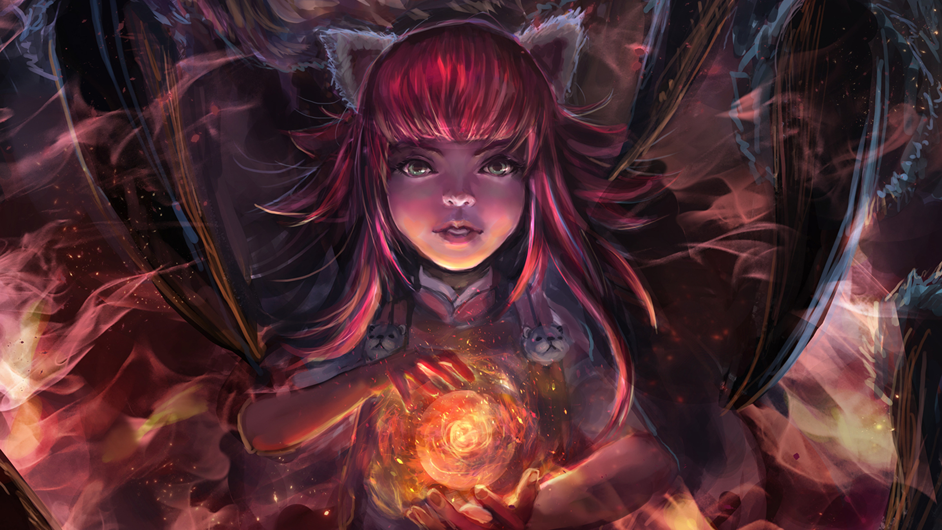 Annie League Of Legends Child Bear Tibbers League Of Legends 1920x1080