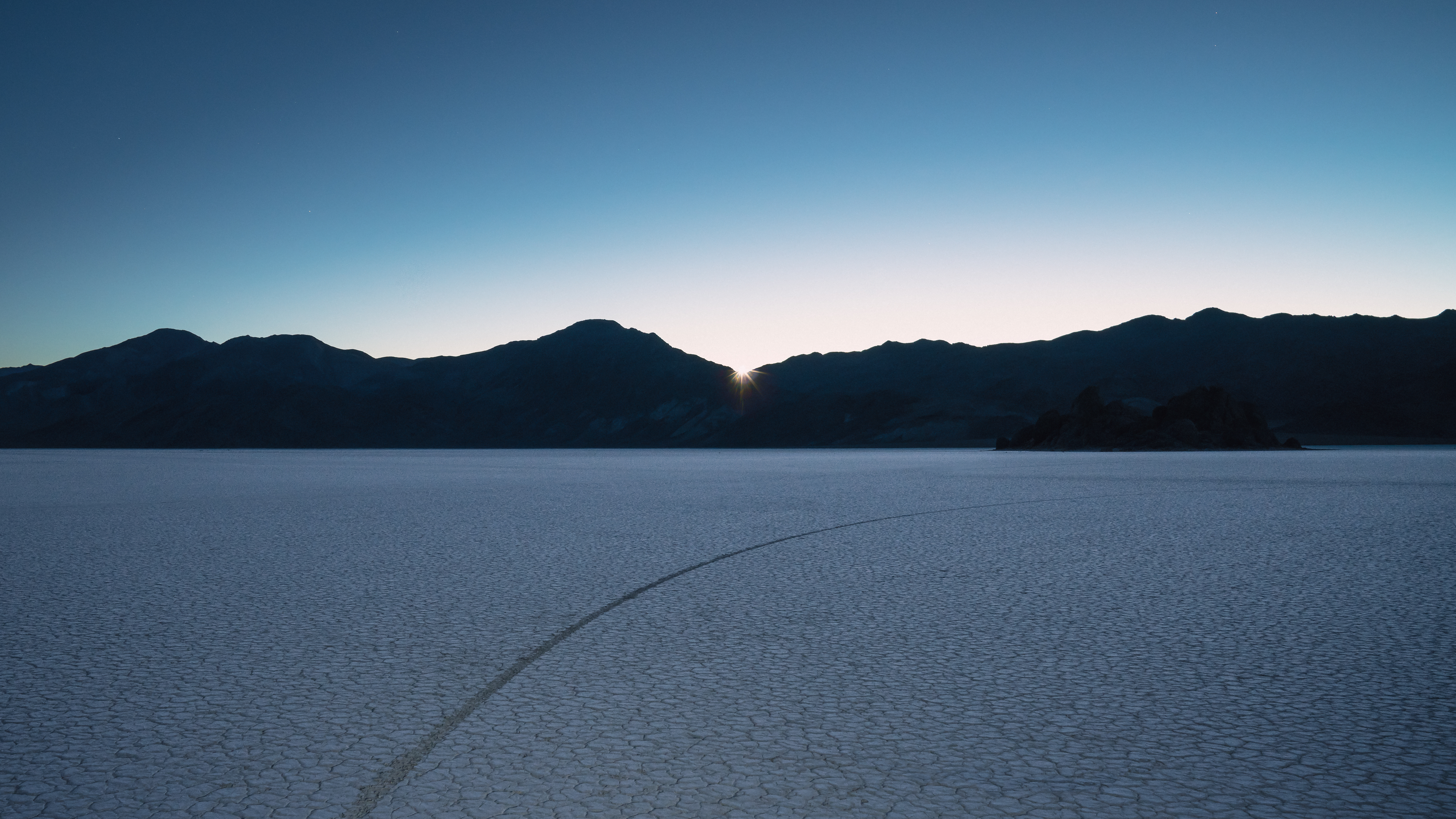 Mojave Nature Desert Salt Lakes Landscape Sunrise 5120x2880