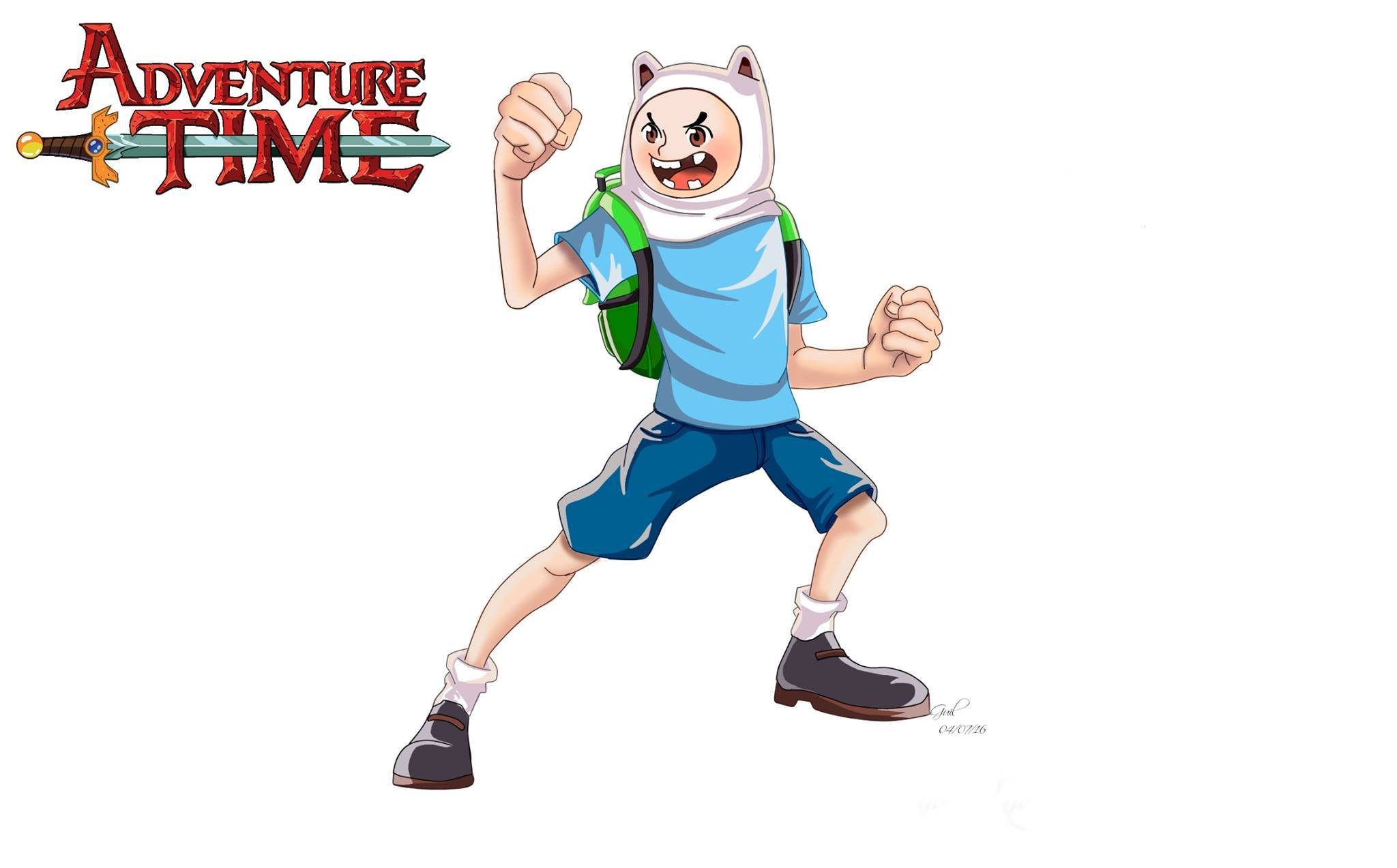 Adventure Time Finn The Human Cartoon Artwork 2048x1273