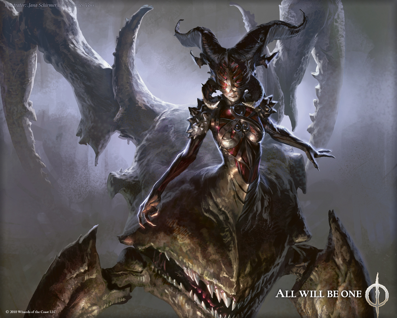 Magic The Gathering Gamer Creature Horns 2010 Year Fantasy Art 1280x1024