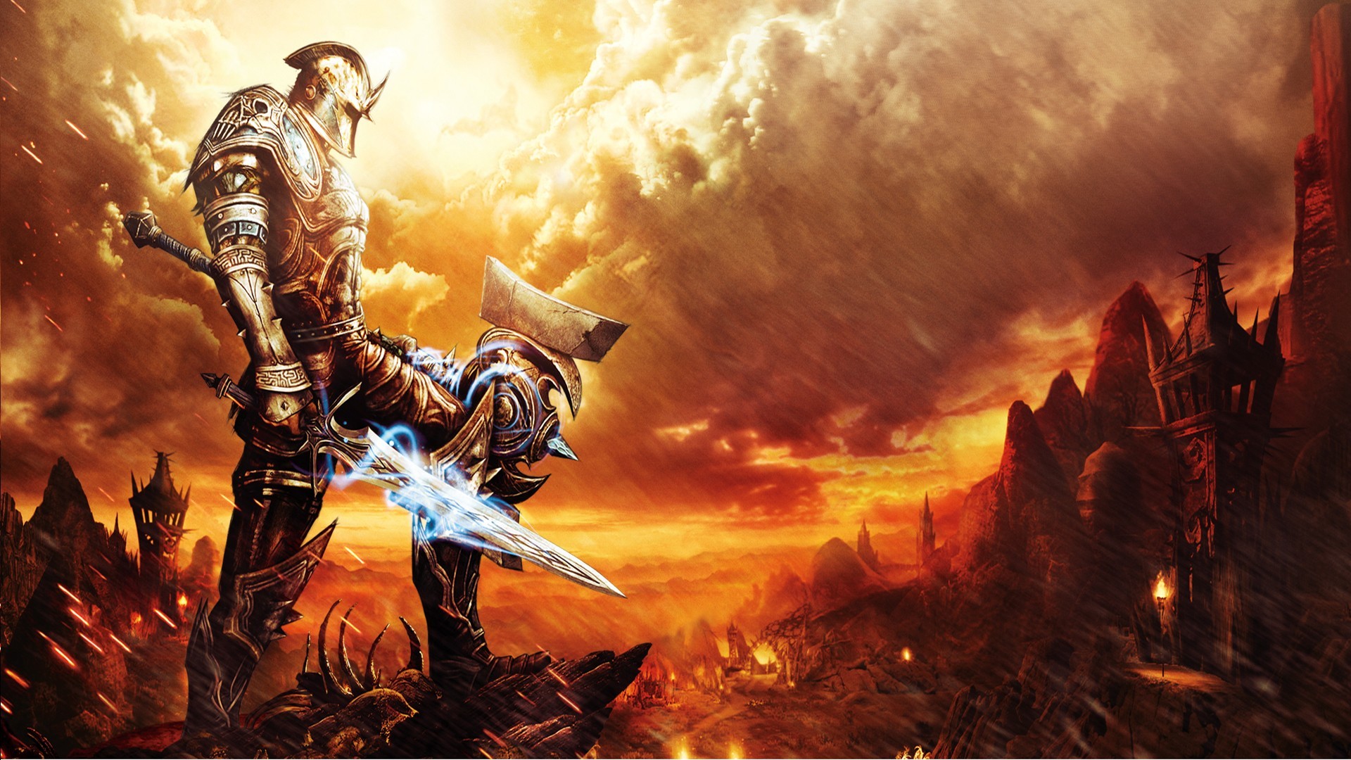 Computer Game Warrior PC Gaming Video Games Video Game Art Fantasy Art Armored 1920x1080