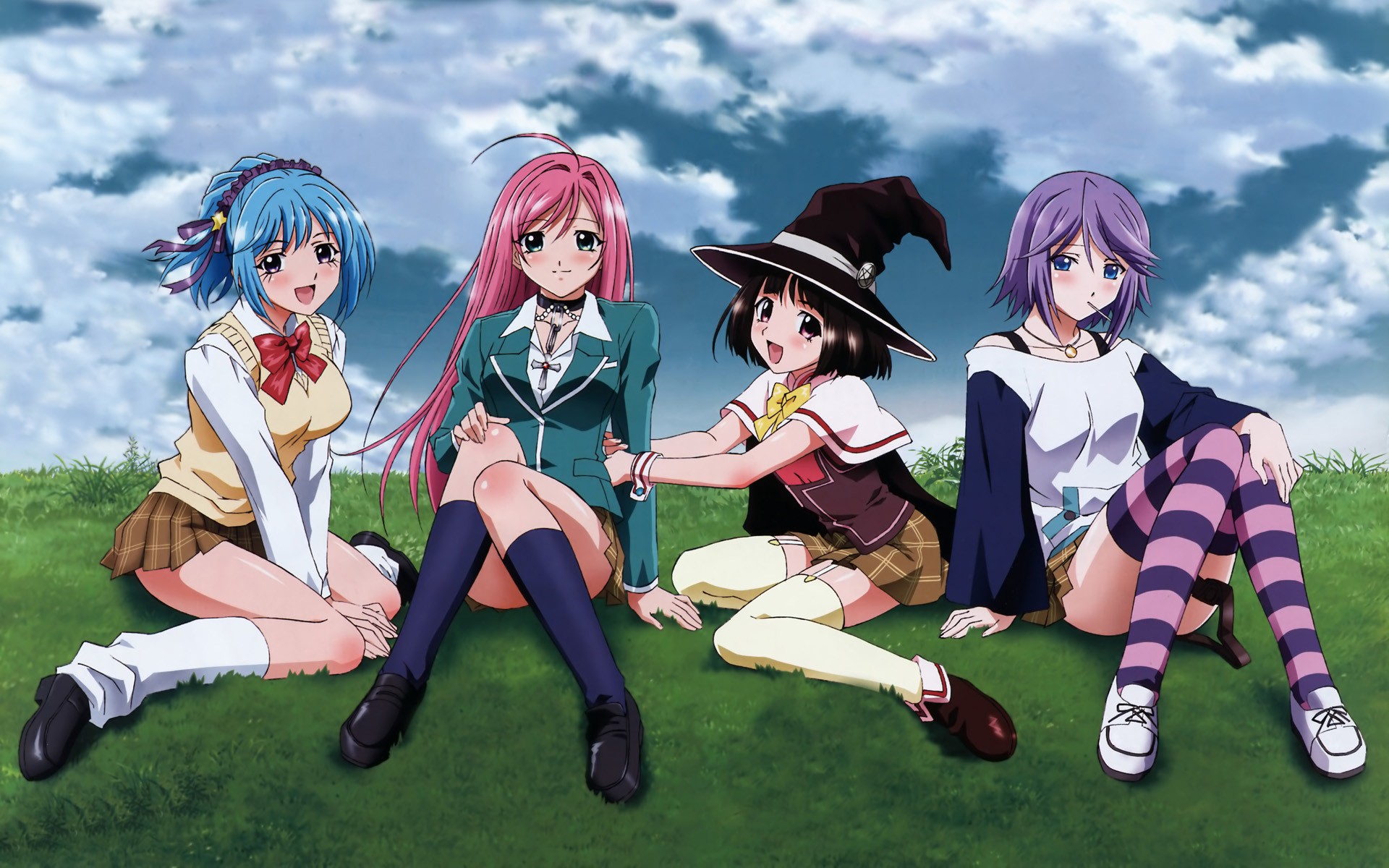 Akashiya Moka Kurono Kurumu Shirayuki Mizore Sendo Yukari 1920x1200