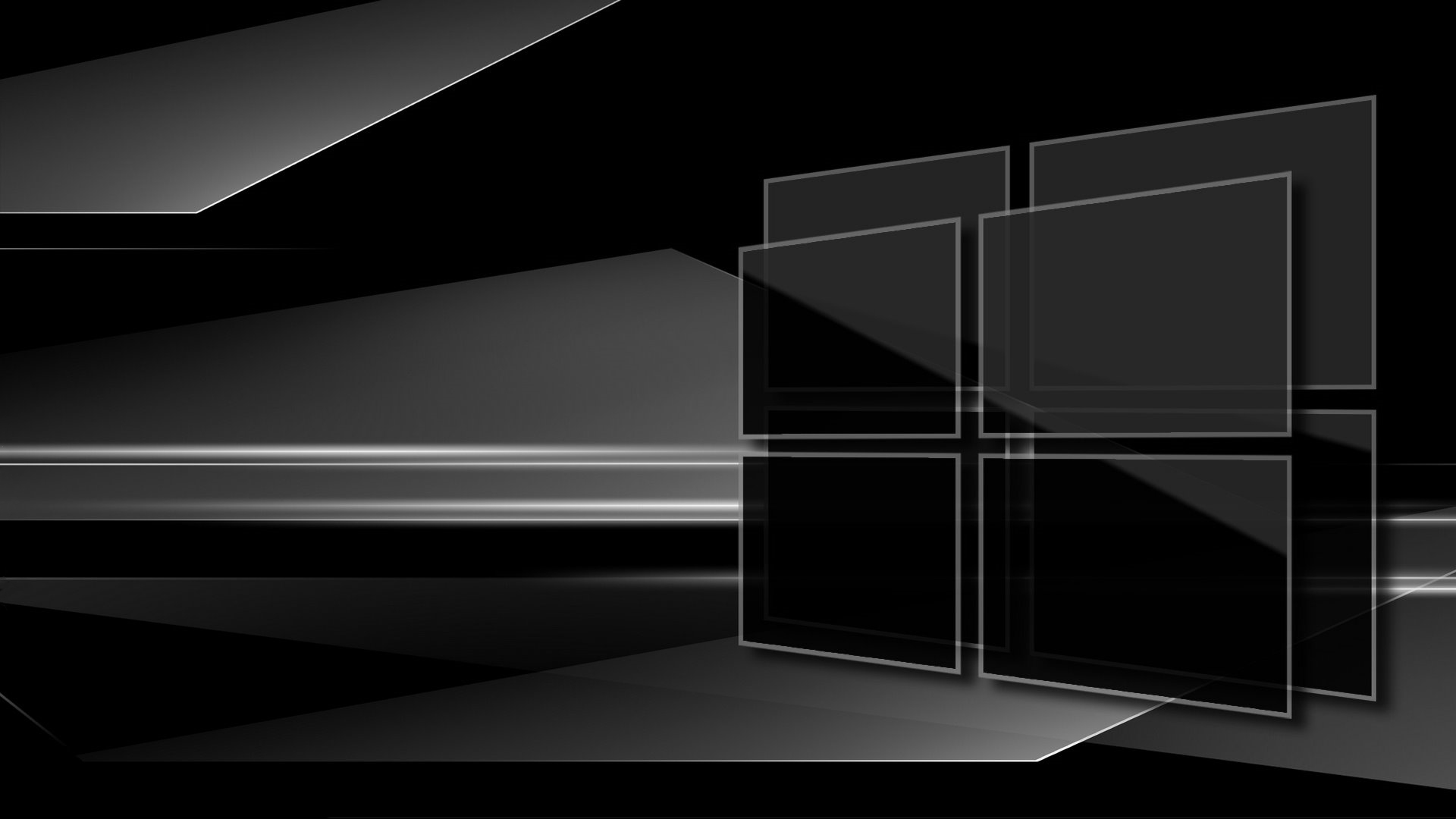 Fenetre Windows 10 Digital Art Monochrome 1920x1080