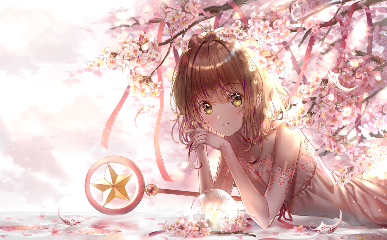 Anime Anime Girls CLAMP Cardcaptor Sakura Kinomoto Sakura 1290x800