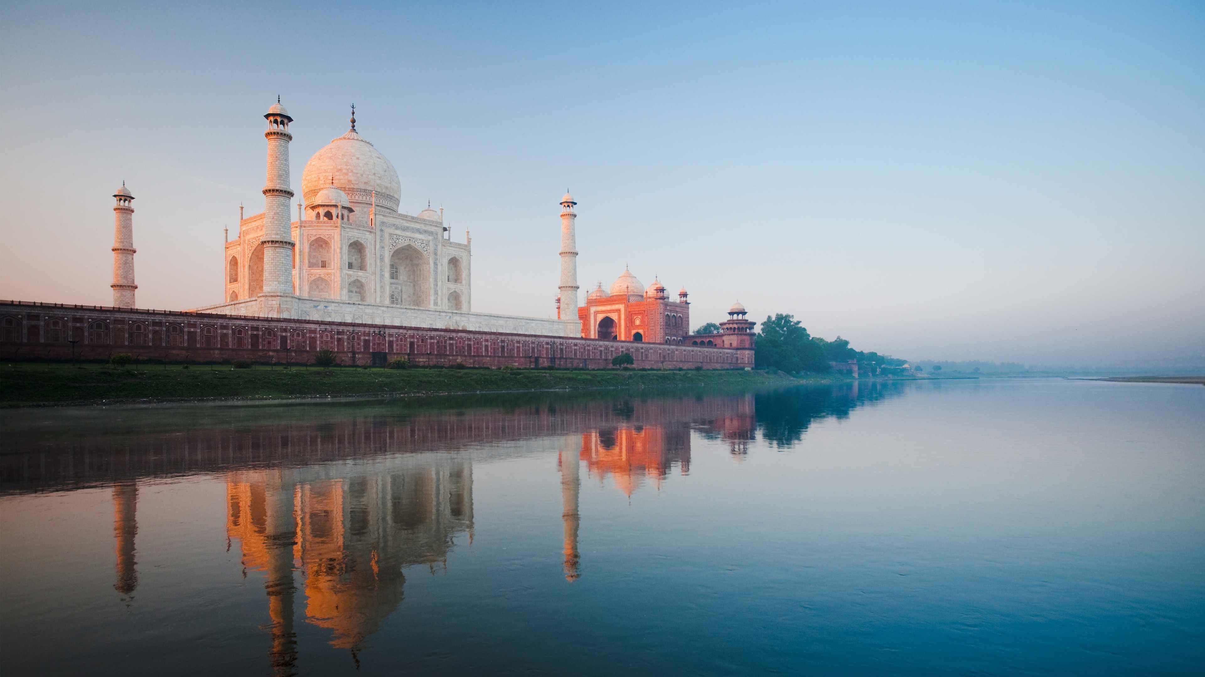 Water Taj Mahal India 3840x2160