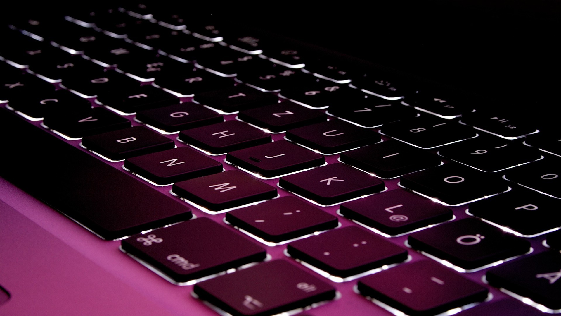 Keyboards Computer Macro Pink MacBook 1920x1080