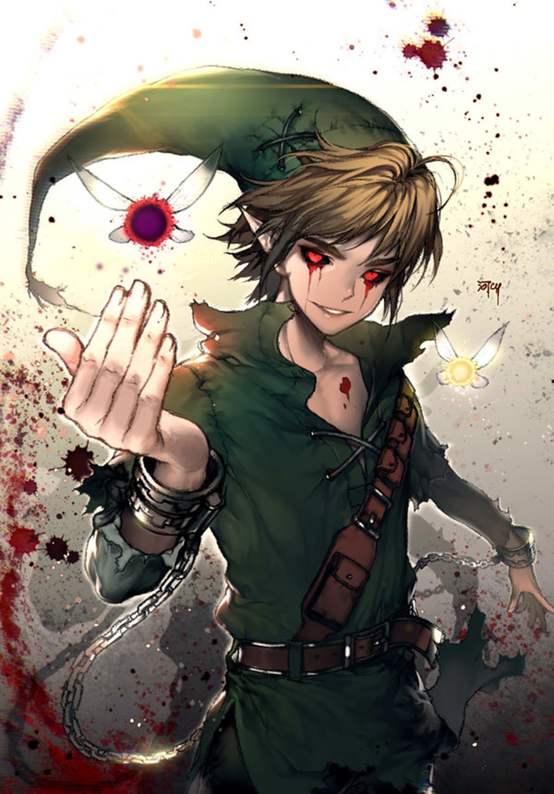 Link Navi The Legend Of Zelda Bleeding Eyes Video Games 1100x1577