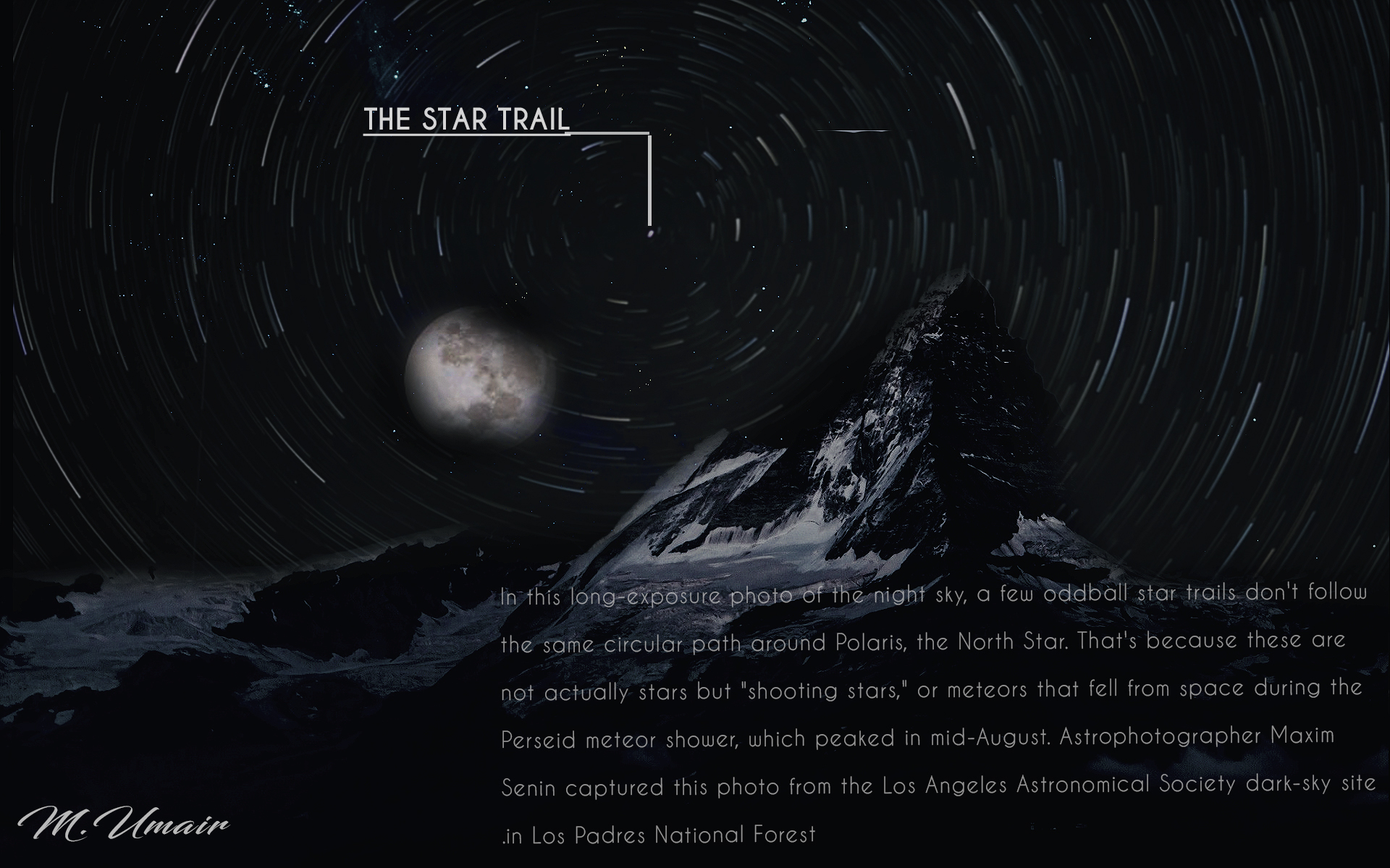 Star Trails Night Dark Text Sky 1920x1199