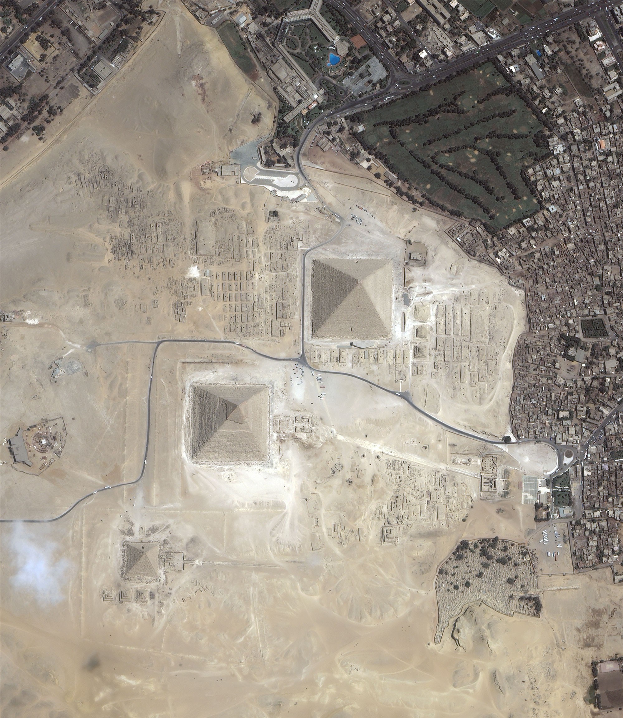 Pyramids Of Giza Egypt Aerial View 2000x2307