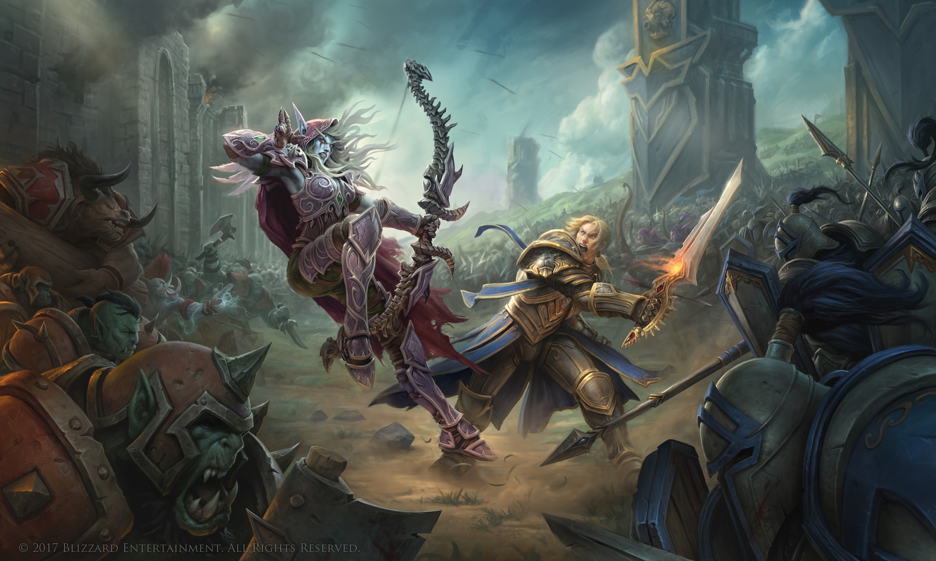 Anduin Wrynn Blizzard Entertainment Sylvanas Windrunner World Of Warcraft Battle For Azeroth 1920x1152