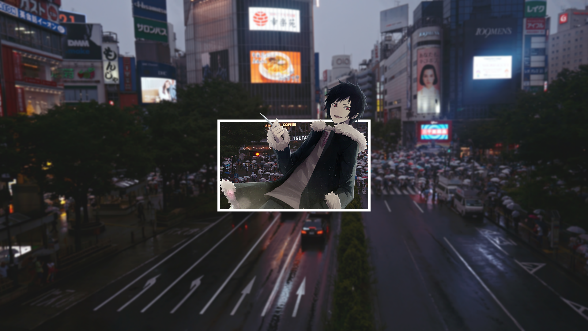 Anime Blurred Urban Orihara Izaya 1920x1080