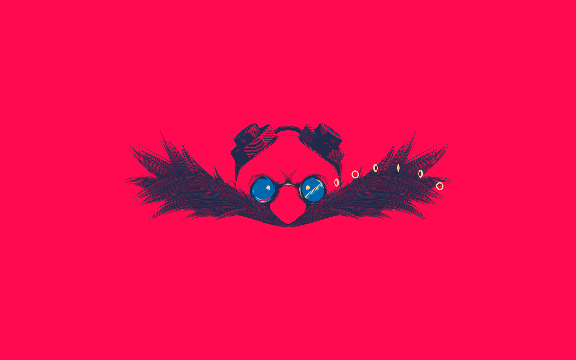 Digital Art Dr Robotnik Doctor Robotnik Sonic The Hedgehog Minimalism Red Background Red 1920x1200