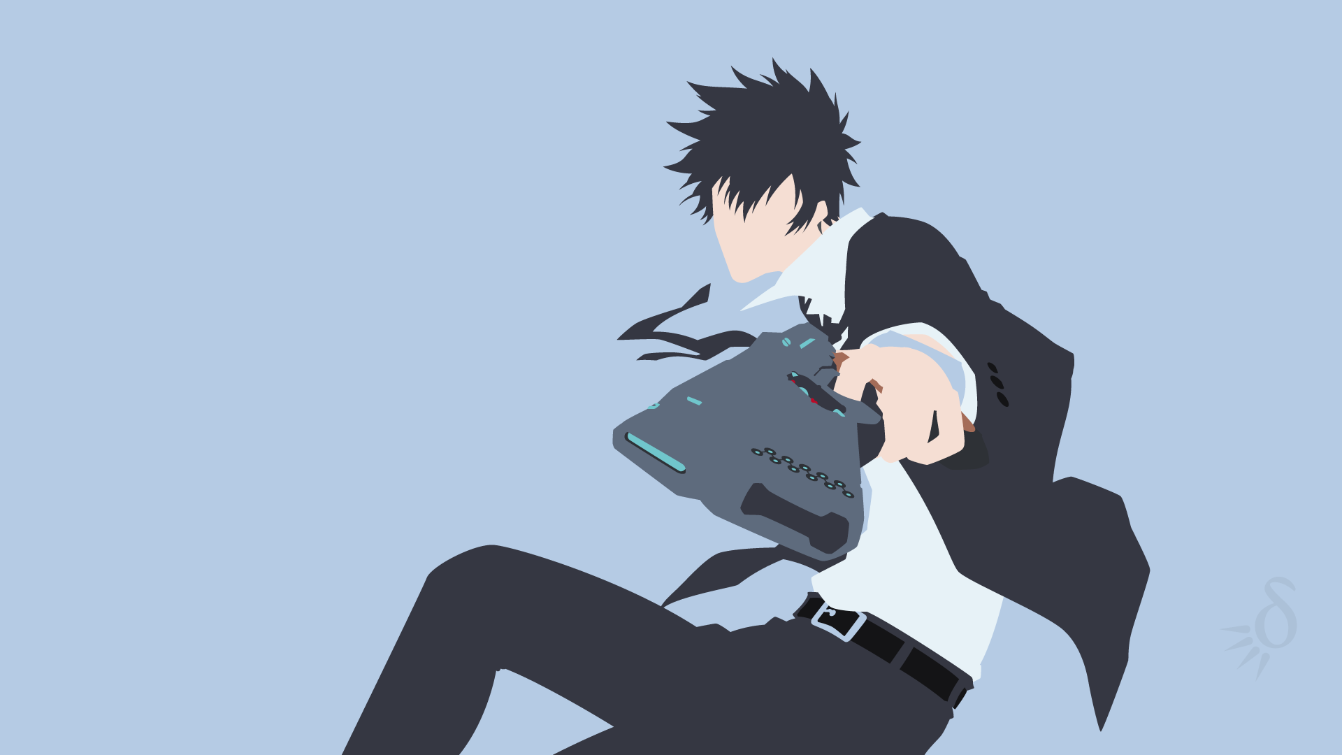 Psycho Pass Kougami Shinya Anime Anime Boys Gun Simple Background 1920x1080