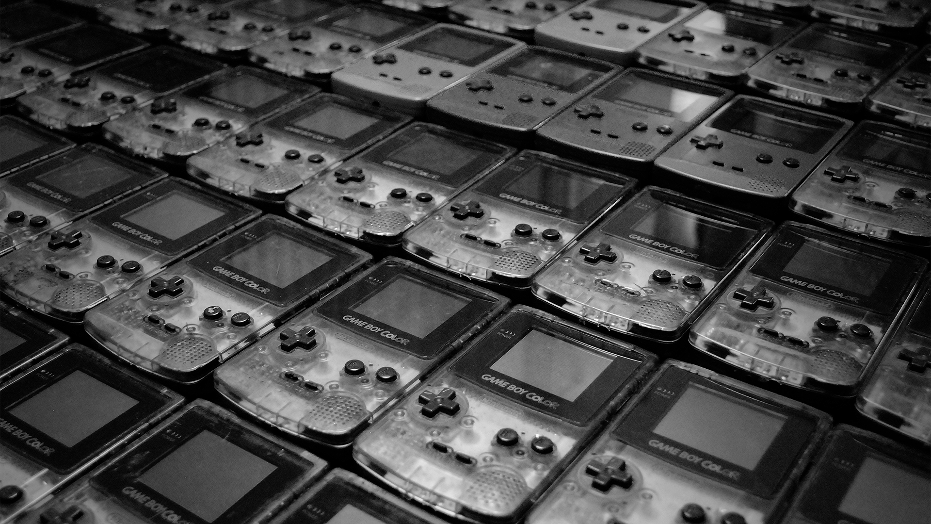GameBoy Color Pattern In Line Monochrome Video Games Nintendo 1920x1080