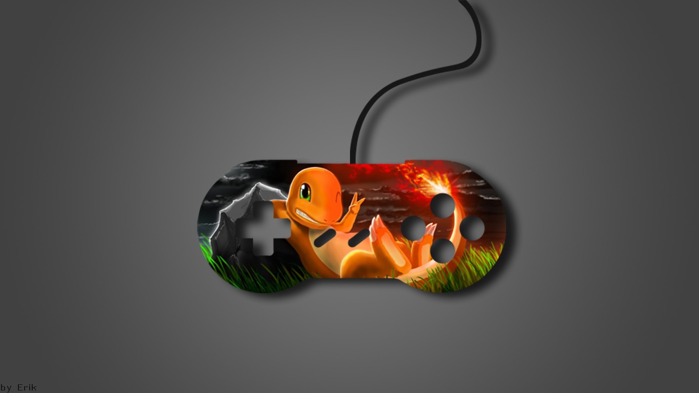 Pokemon Charmander Controllers Nintendo Fire Gray 1366x768