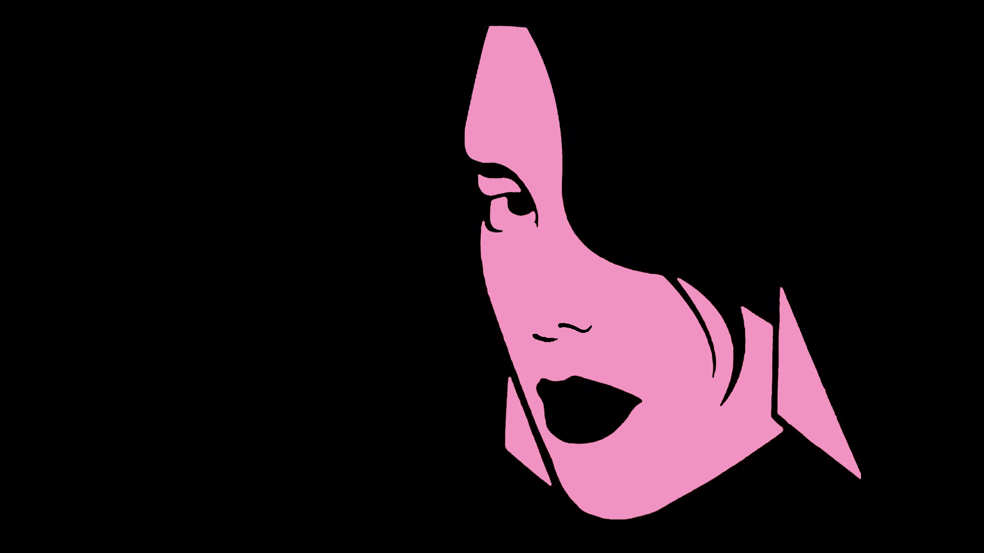 Grand Theft Auto Vice City Minimalism Simple Background Pink Face Illustration Women Rockstar Games  1920x1080