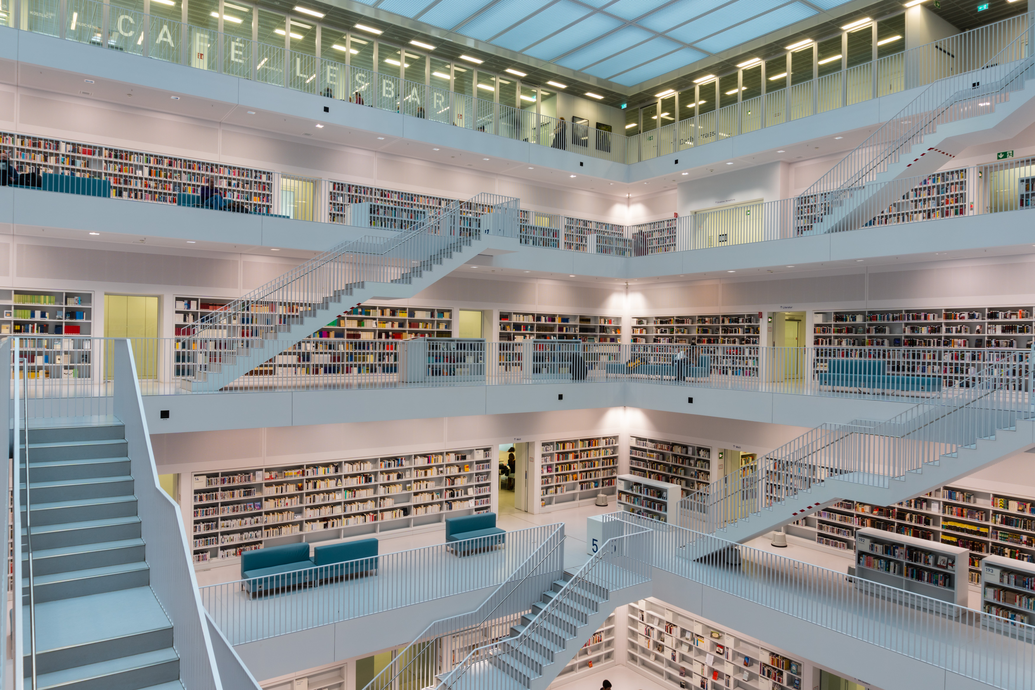 Architecture Library Stuttgart Germany 3500x2333