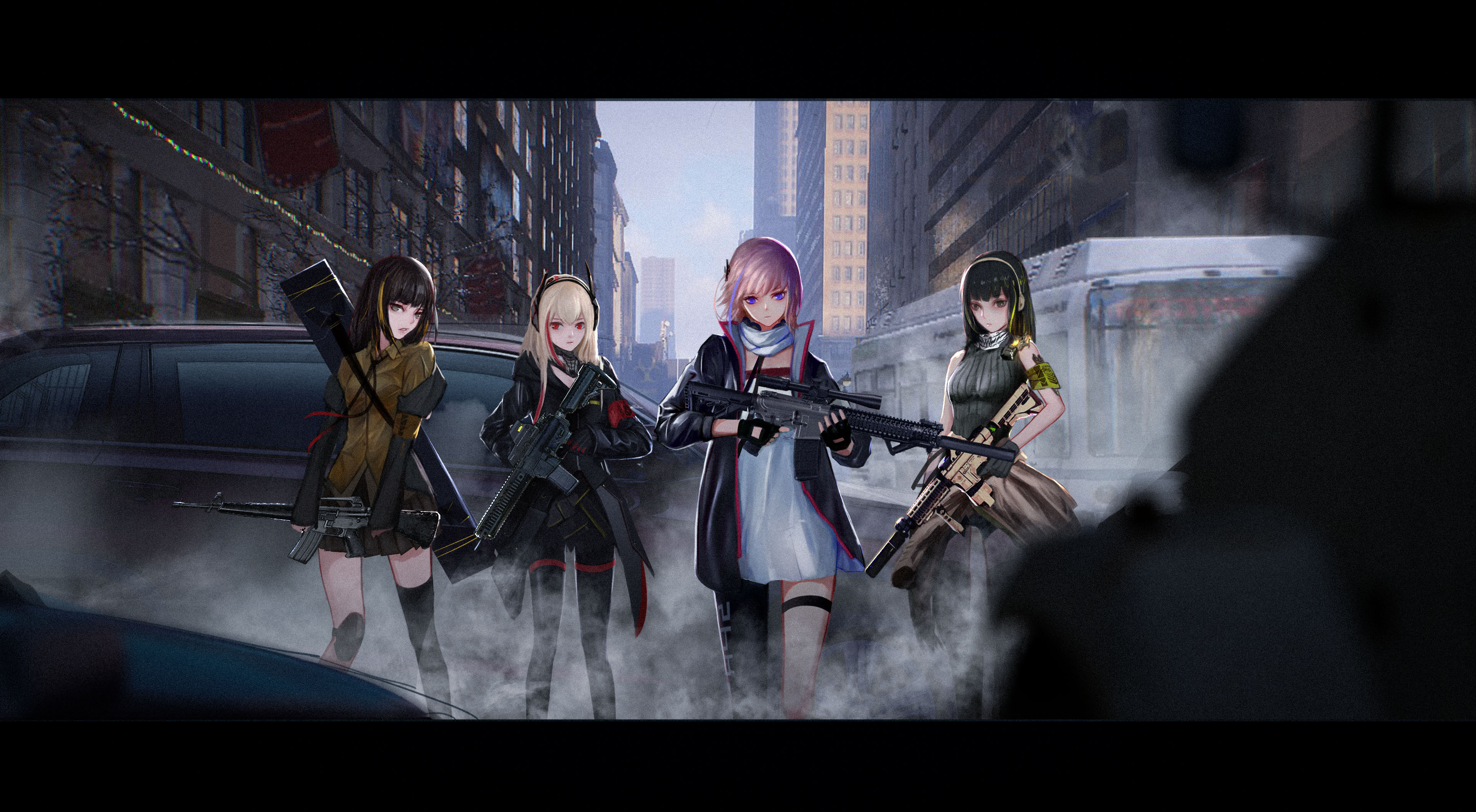 Anime Girls Frontline Gun Girls With Guns AR15 Girls Frontline M4a1 Girls Frontline M4 SOPMOD Ii Gir 3840x2114