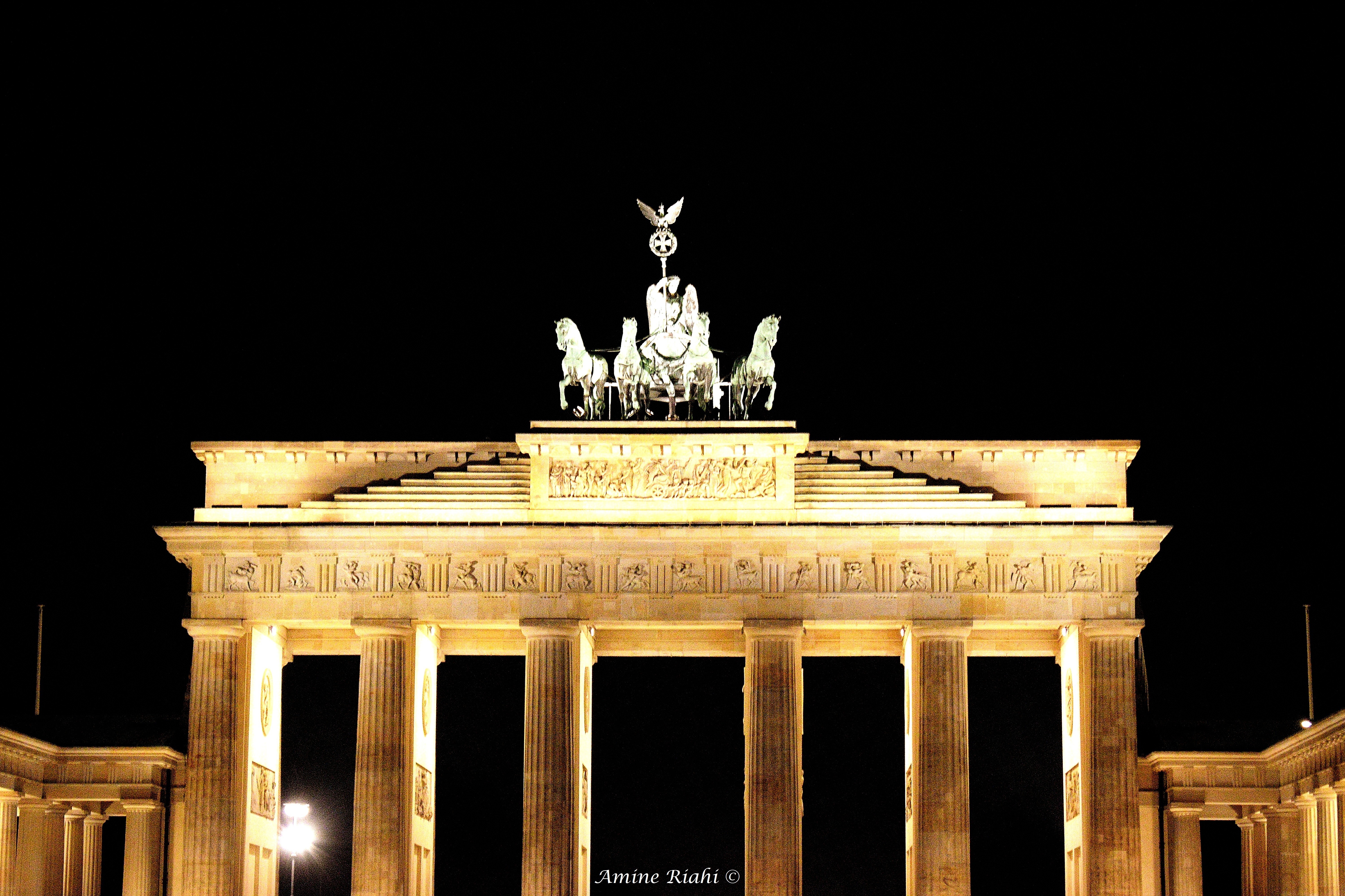 Berlin Brandenburg Gate Germany Night City 6000x4000