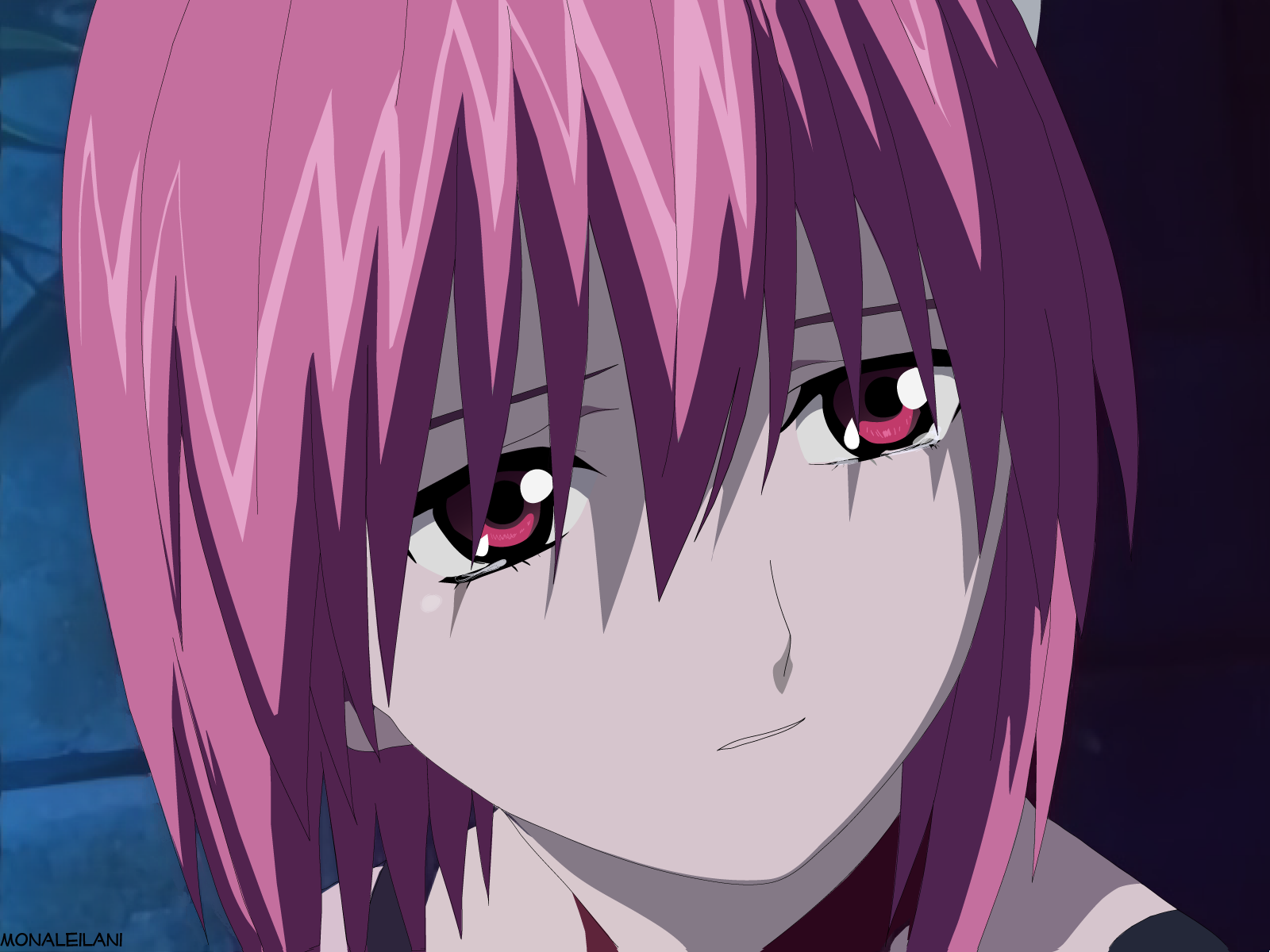 Elfen Lied Anime Anime Girls Pink Hair Red Eyes Nyu 1600x1200