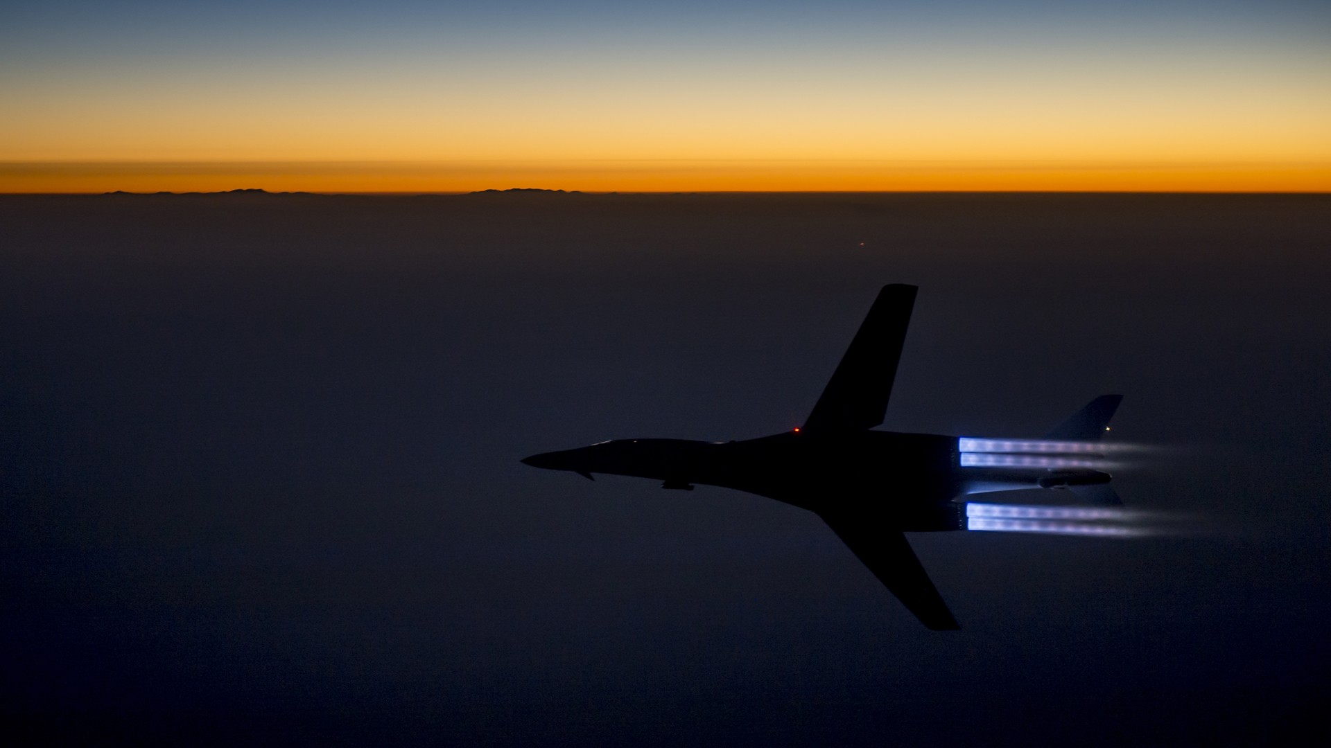 Rockwell B 1 Lancer Bomber Military Aircraft Sunset 1920x1080