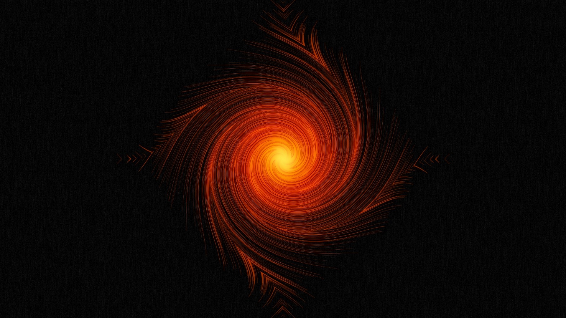 Orange Abstract Glowing Twist 1920x1080