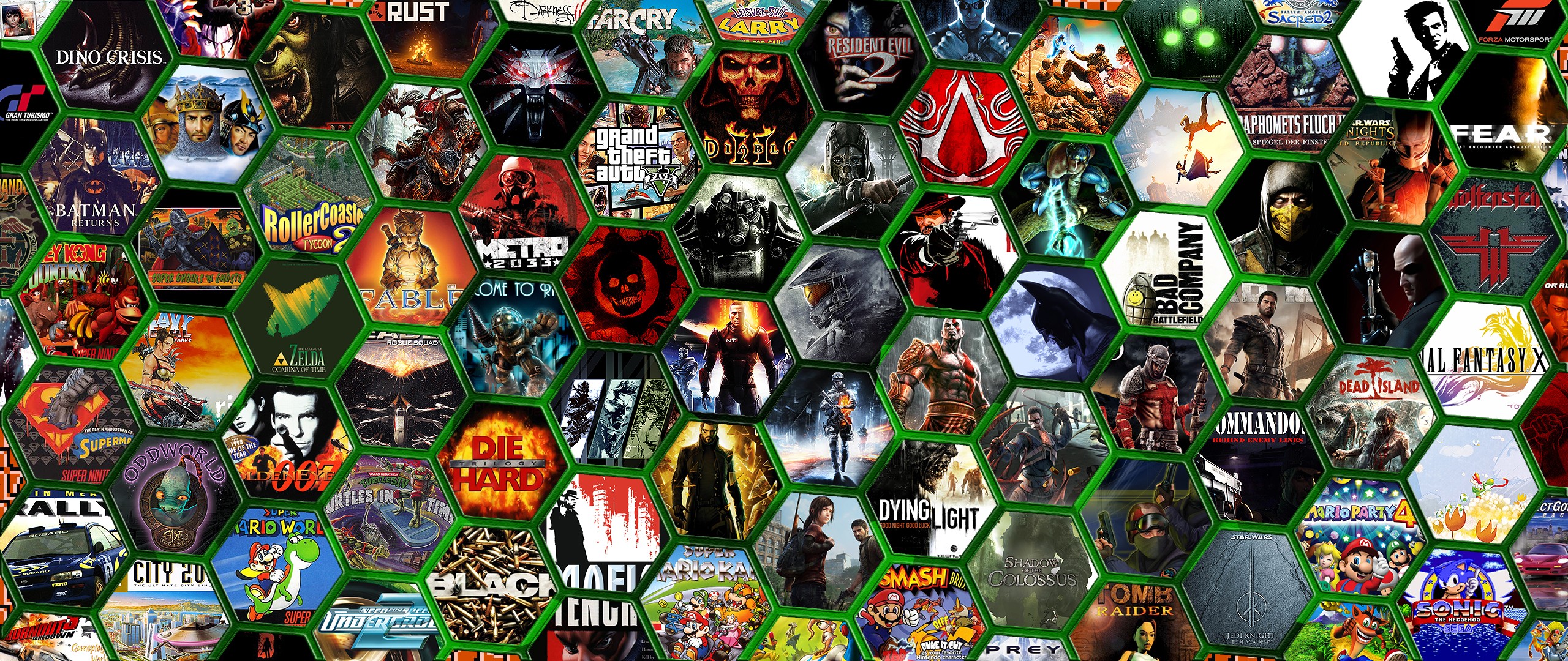 Video Games Fan Art Fallout Gears Of War Assassins Creed Diablo Fable Deus Ex Mafia Mass Effect Resi 2560x1080
