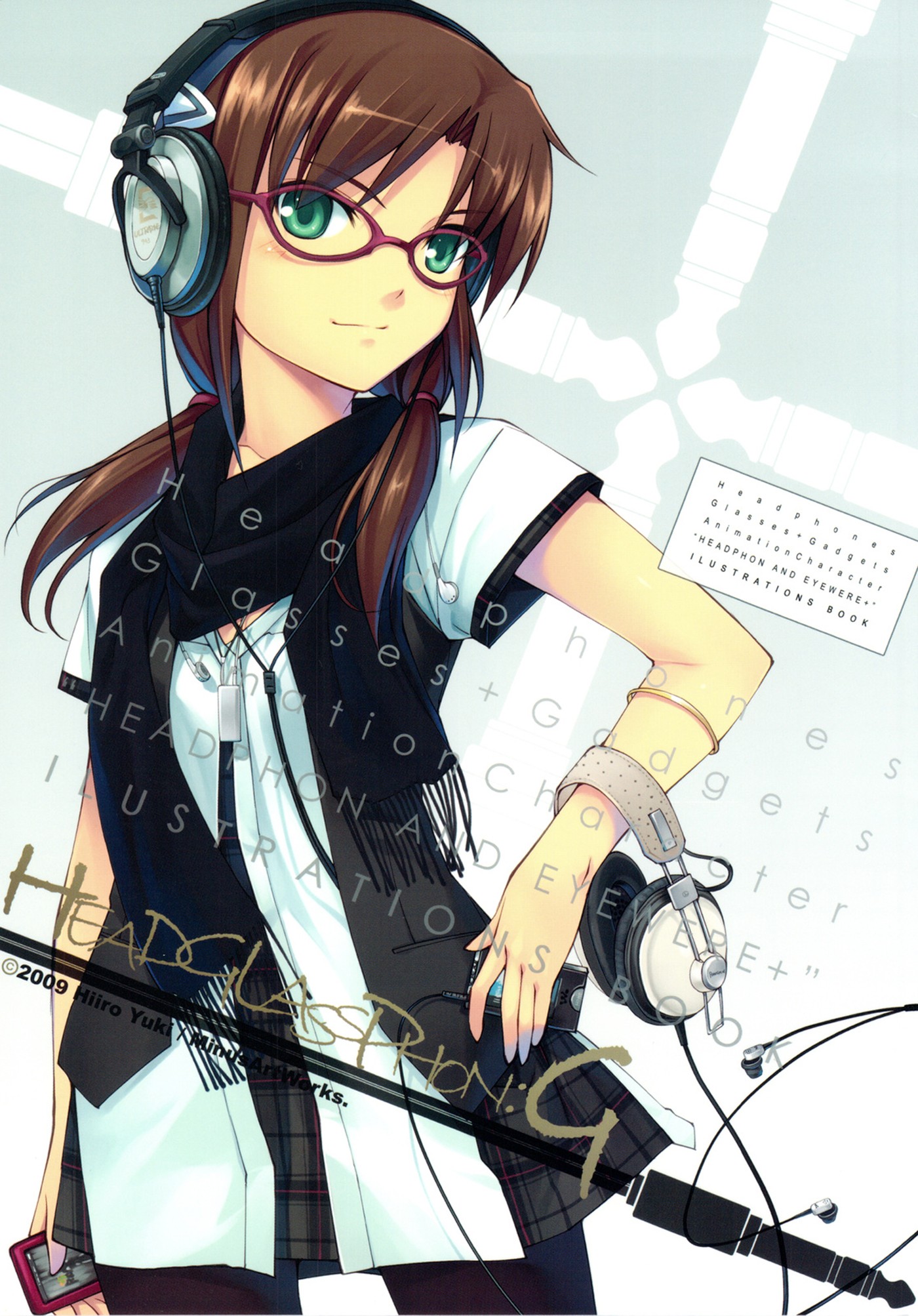 Anime Neon Genesis Evangelion Green Eyes 2009 Year Headphones Anime Girls Makinami Mari Illustrious 1400x2006