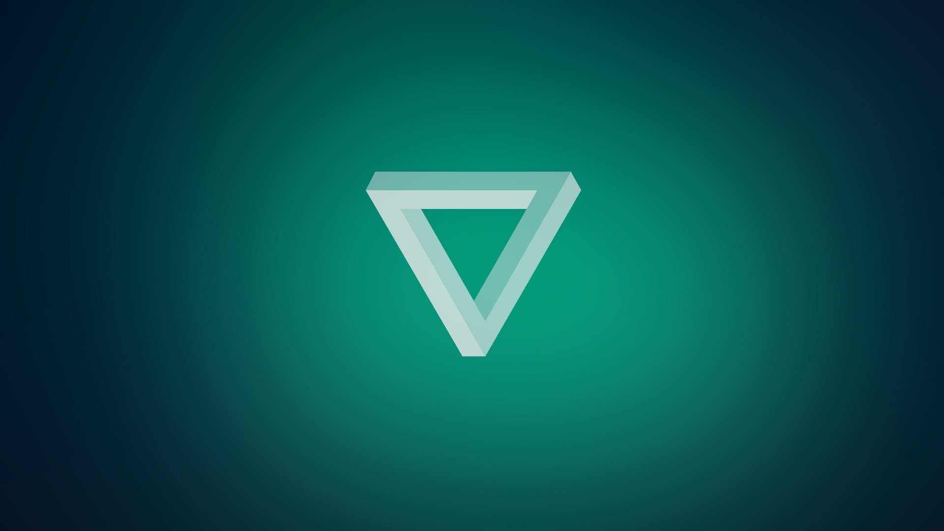 Anime Penrose Triangle Gradient Minimalism Triangle 1920x1080