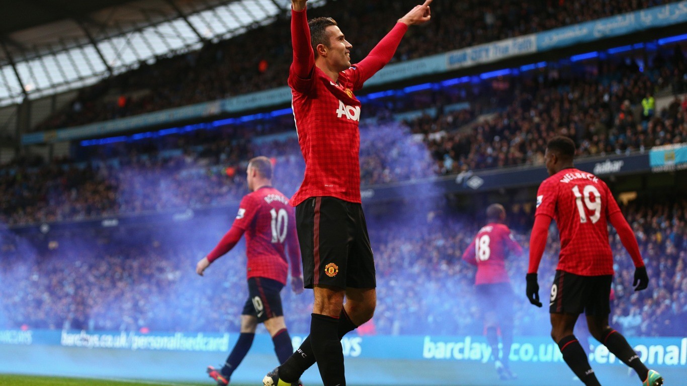 Manchester United Robin Van Persie Men Sport 1366x768