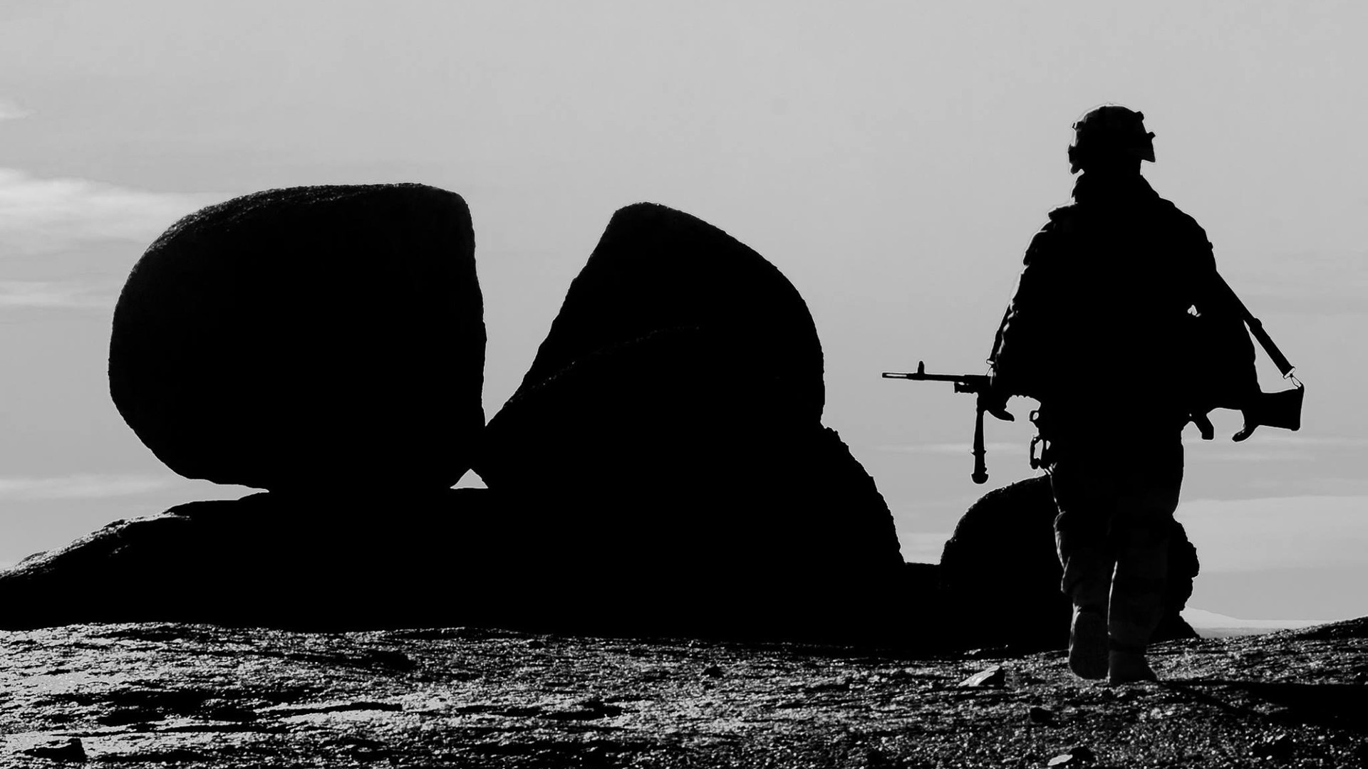 Military Soldier Mali Silhouette 1920x1080