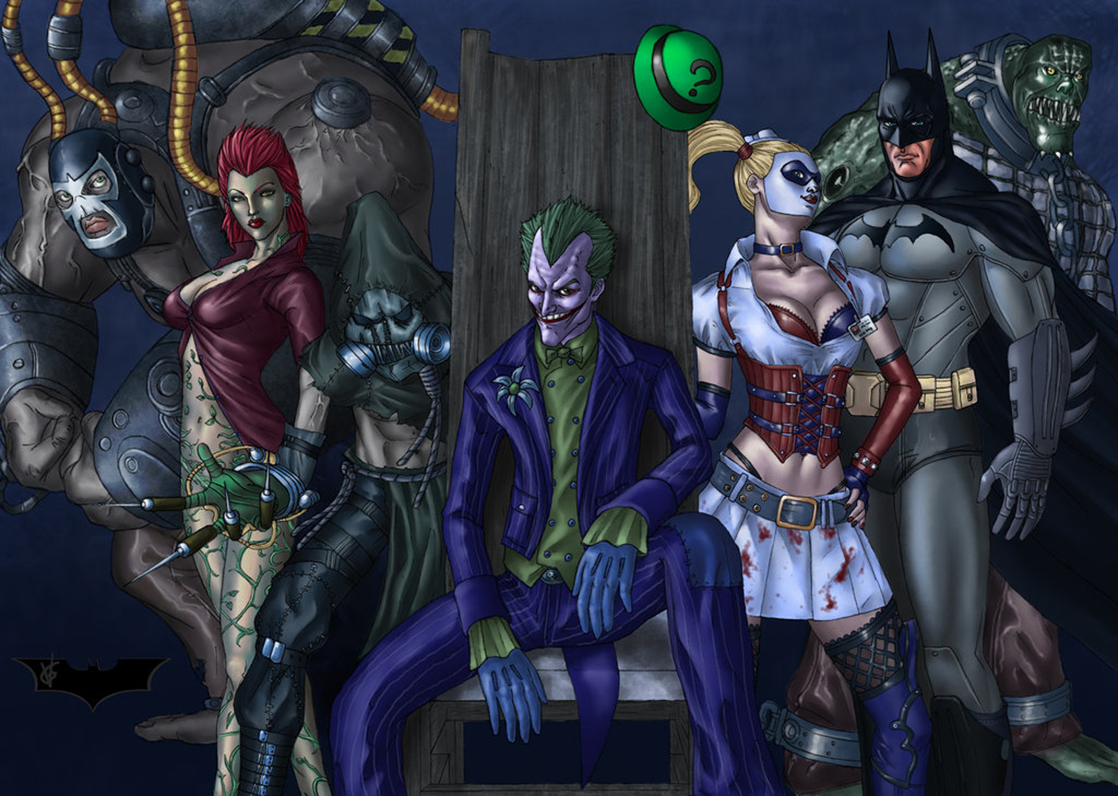 Bane DC Comics Harley Quinn Scarecrow Batman Poison Ivy Batman Joker Killer Croc 1600x1139