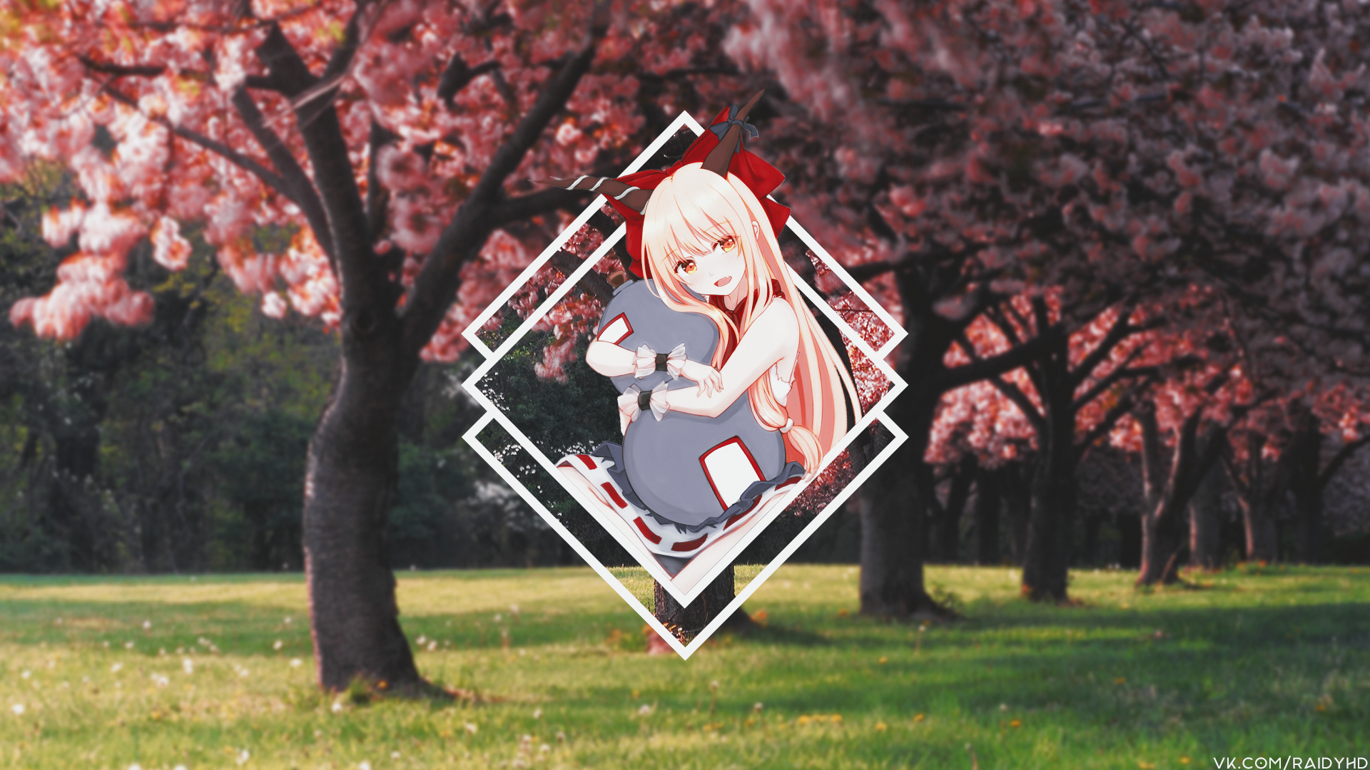 Anime Anime Girls Picture In Picture Ibuki Suika 1920x1080