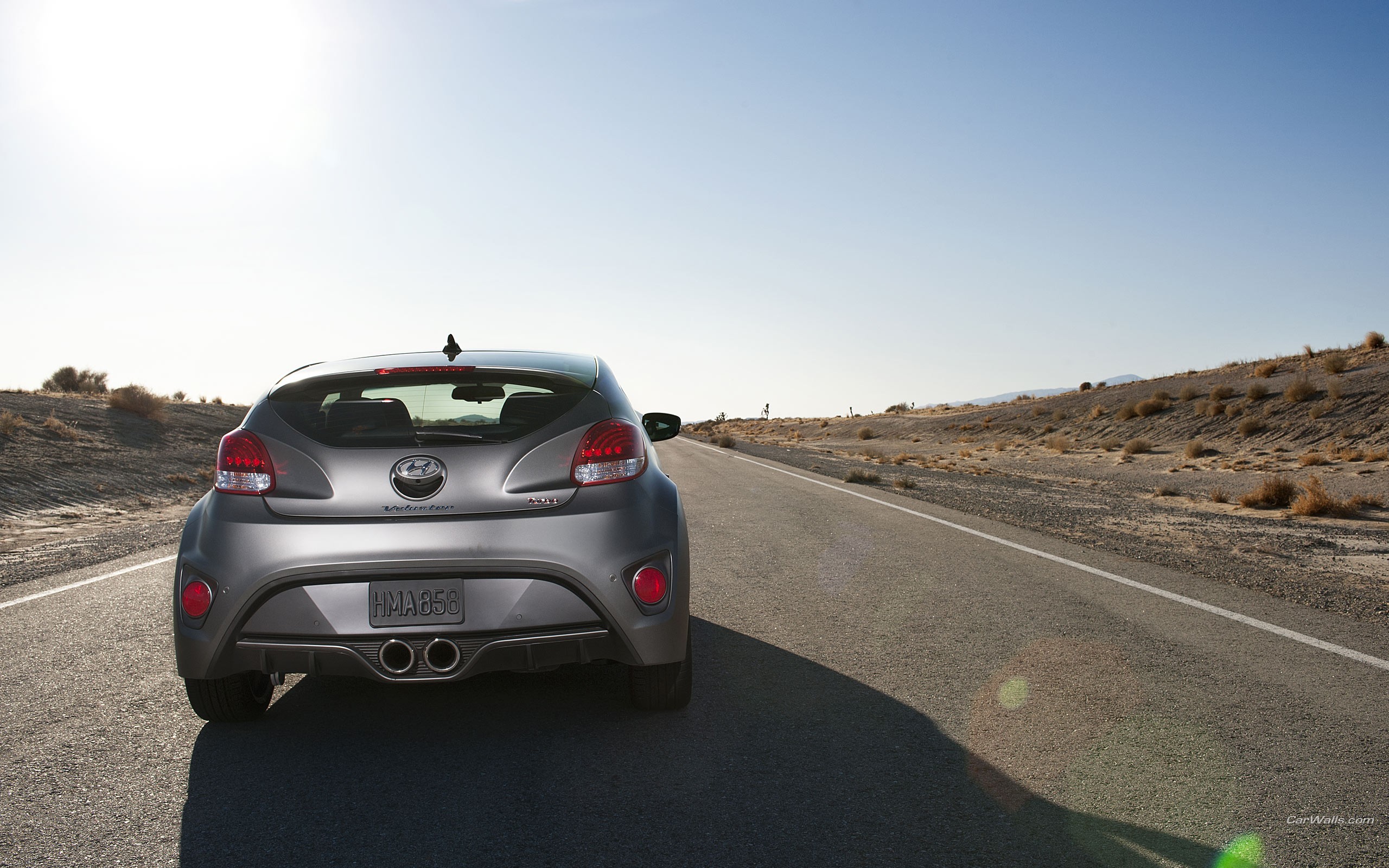 Hyundai Veloster Car Silver Cars Road Vehicle 2560x1600