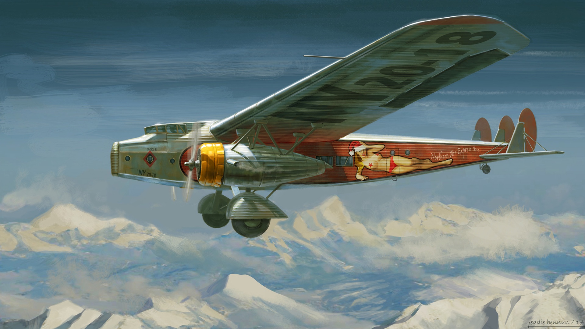Artwork Aircraft Eddie Bennun Vehicle 1920x1080