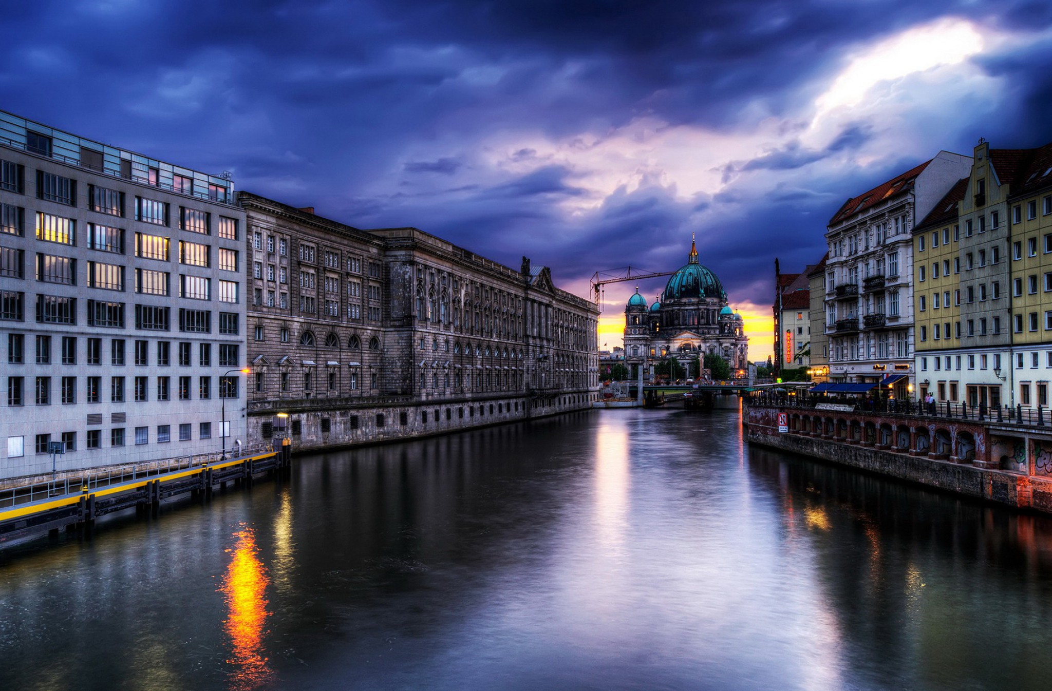 Berlin Berlin Cathedral Building River Dusk 2048x1346